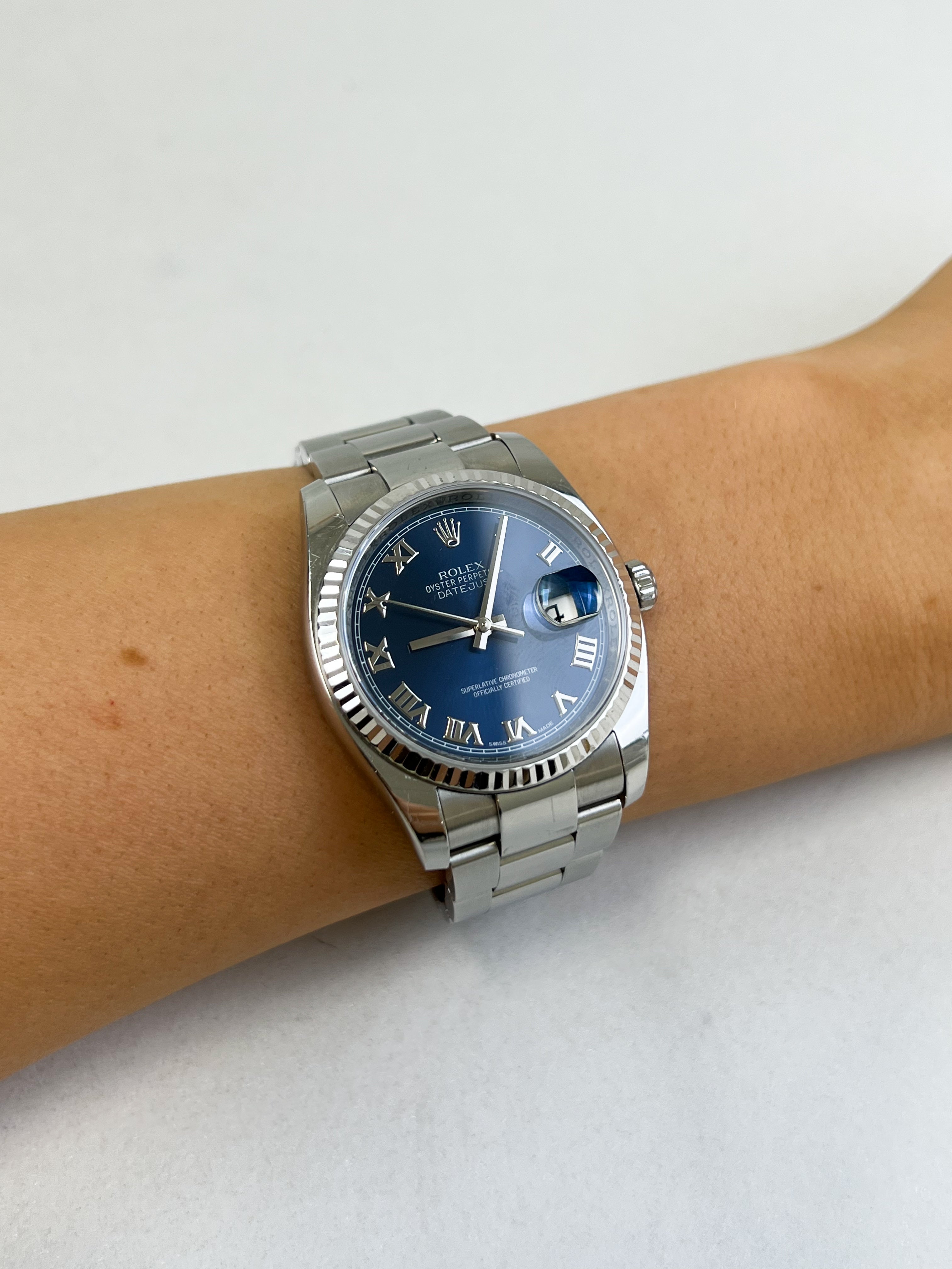 Rolex Datejust 36mm Blue Roman Numeral Dial