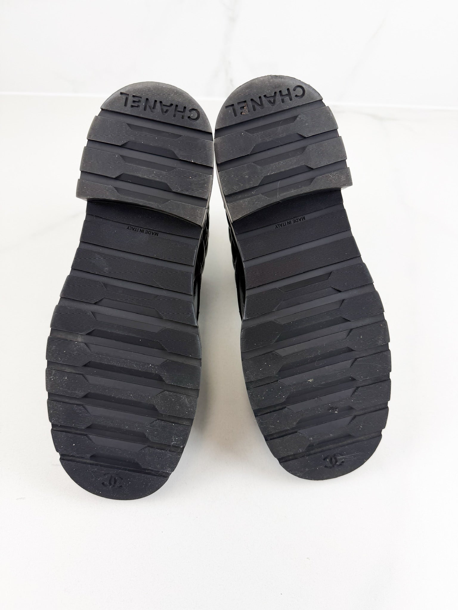 Chanel Quilted Combat Boot Size 39C