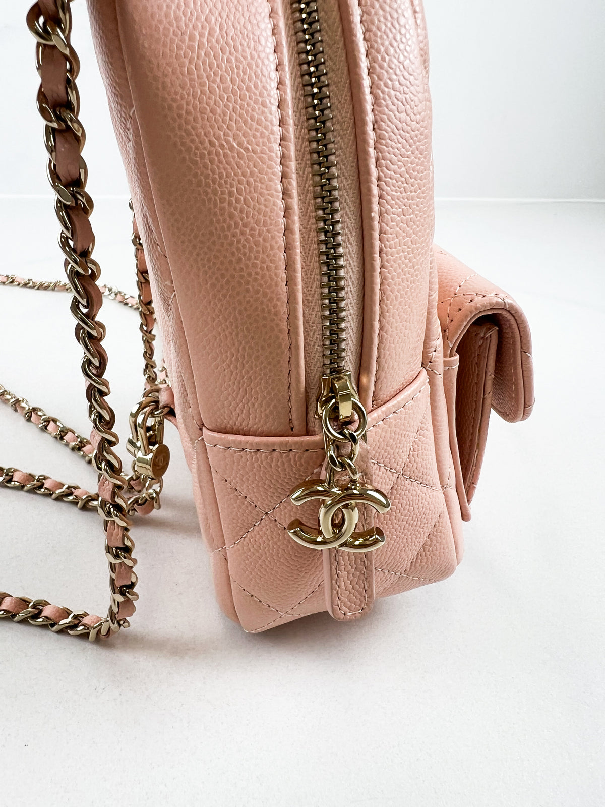 Chanel 24C Mini Backpack in Pink Caviar Leather