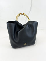 Valentino Garavani Black VLogo Small Top Handle Bag
