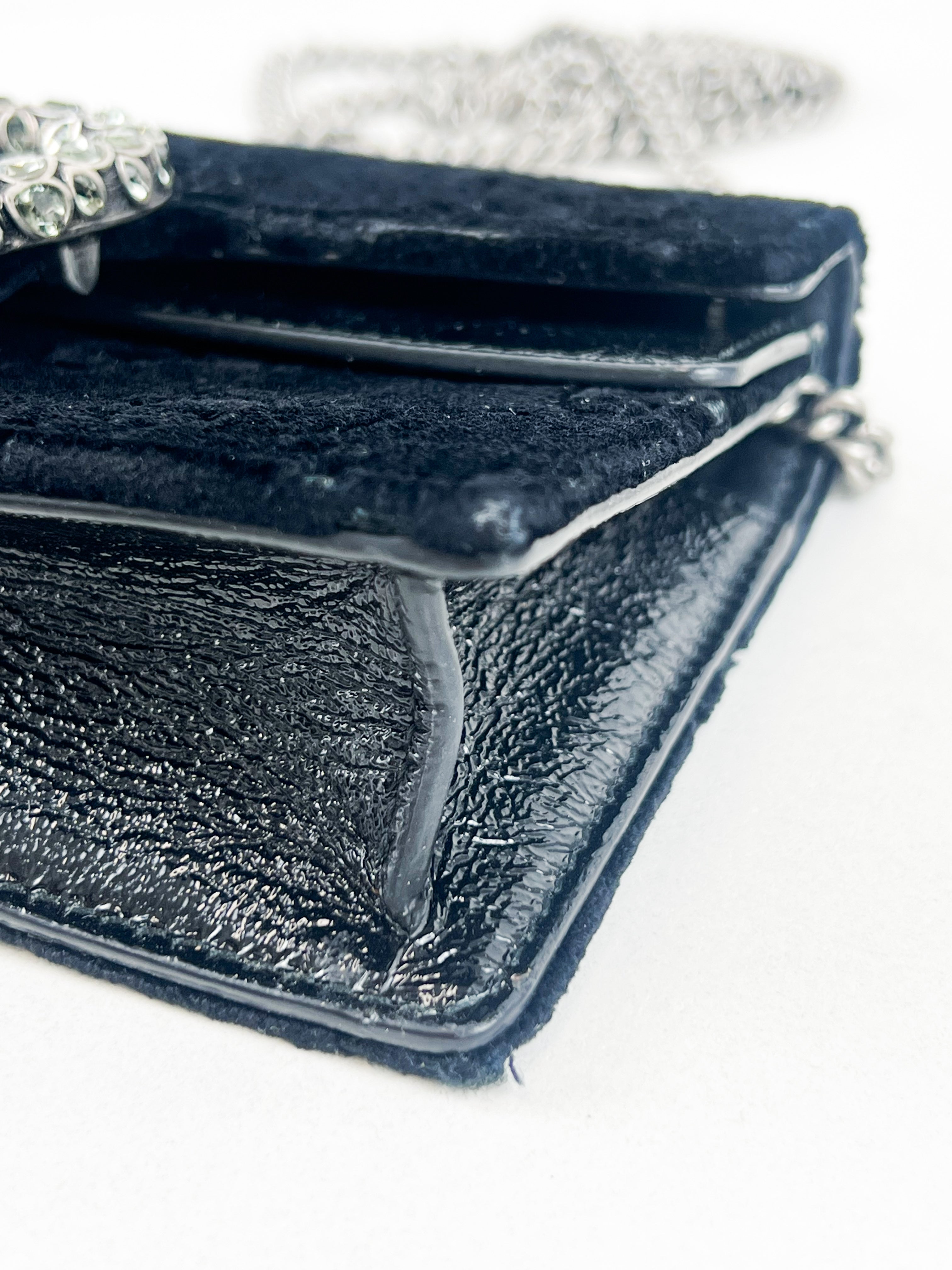 Gucci GG Logo Super Mini Velvet Dionysus