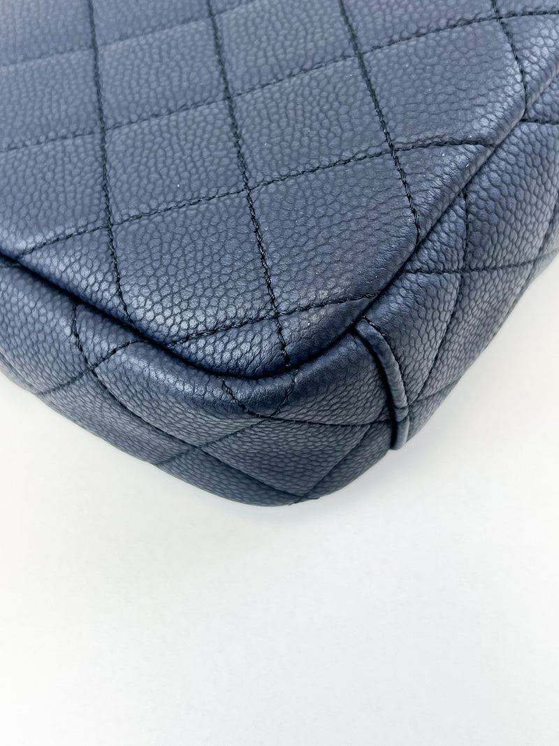 Chanel Camera Leather Navy Crossbody Bag
