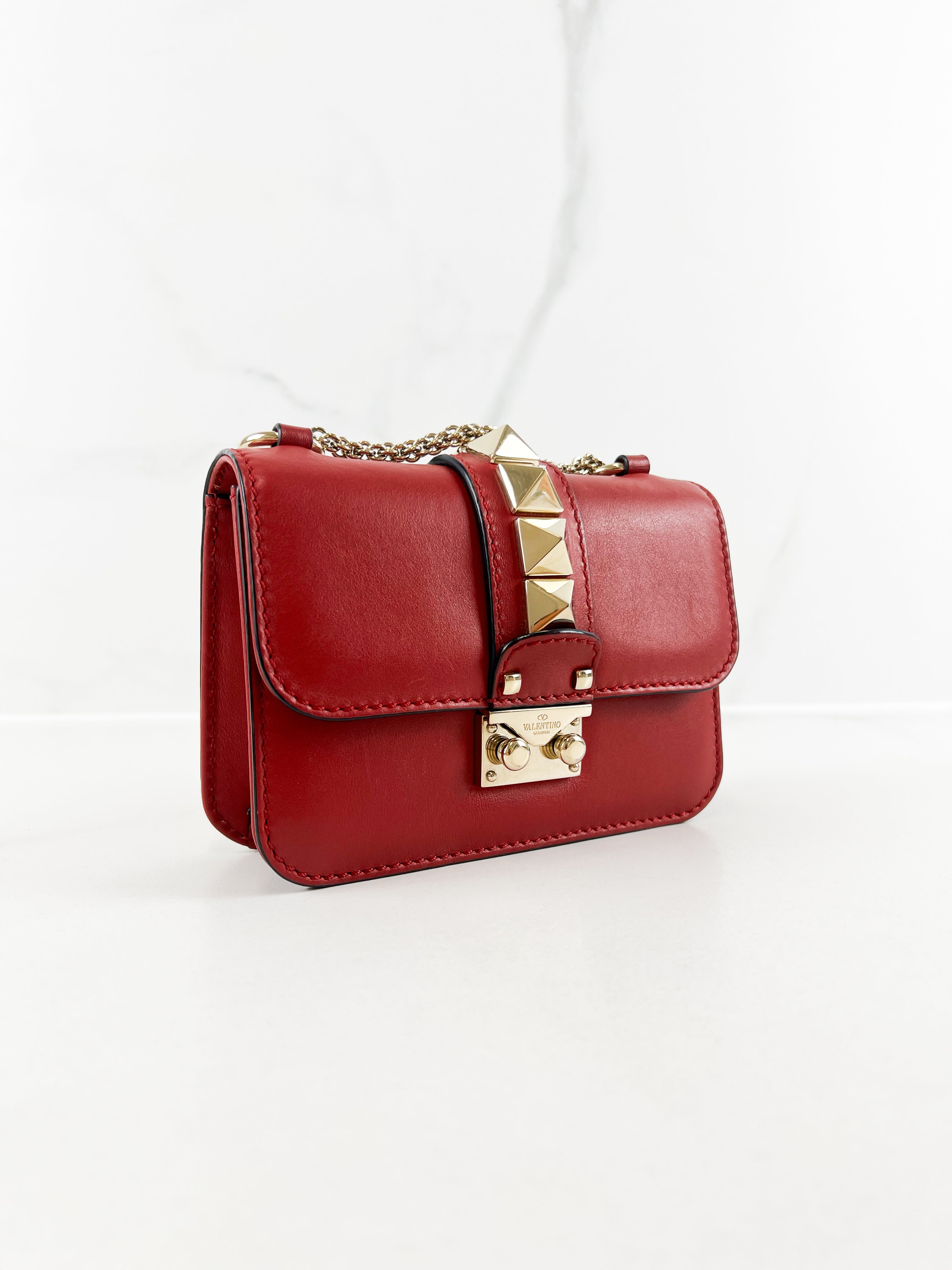 Valentino Garavani Red Lock Glam Bag