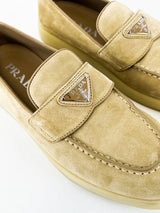 Prada Ecru Suede Loafer Size 37