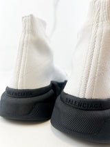 Balenciaga Logo White Knit Sneaker Size 35