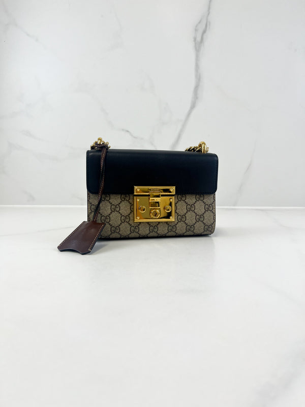 Gucci GG Supreme Small Padlock Shoulder Bag