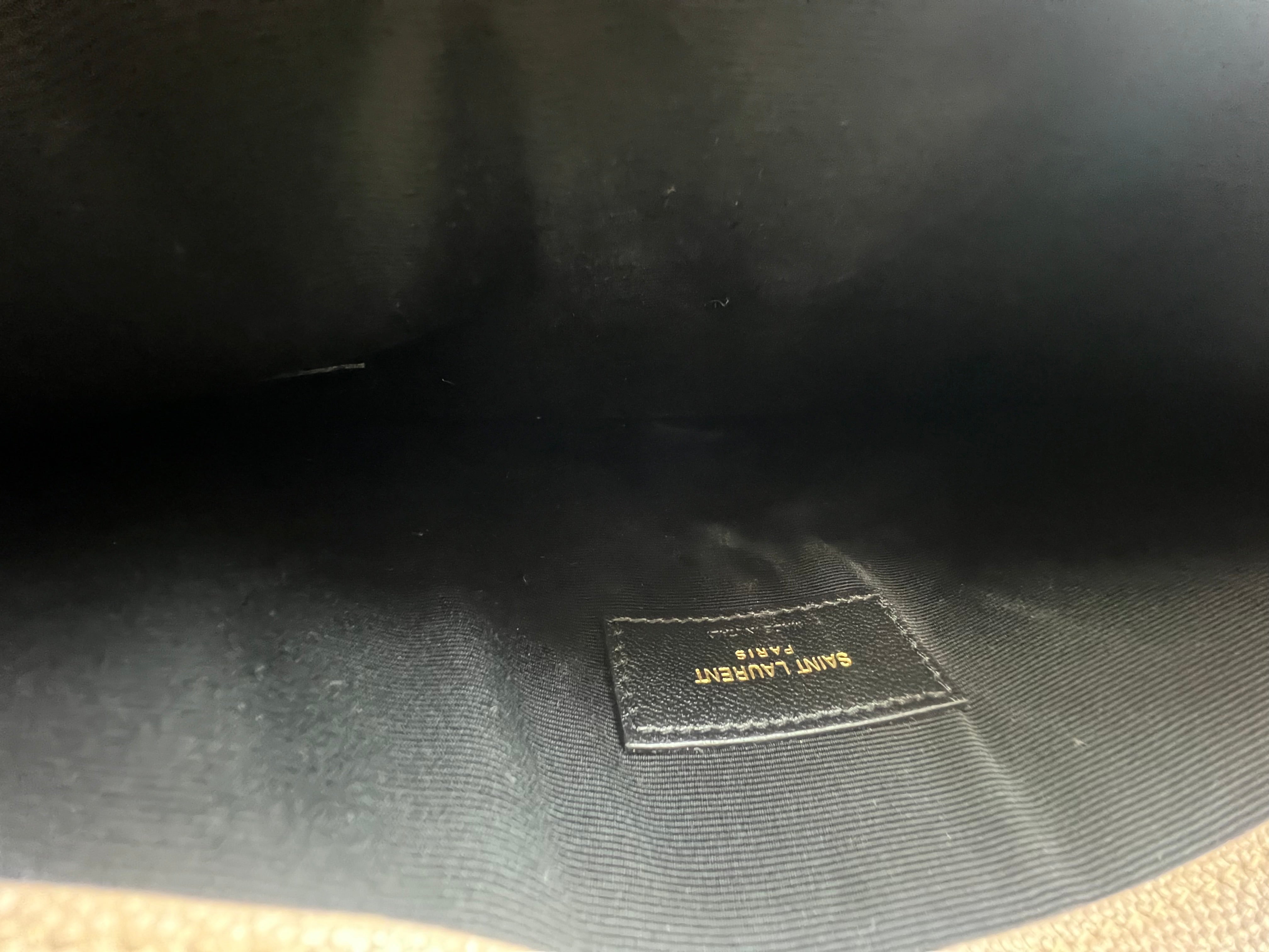 Saint Laurent Beige Uptown Envelope Clutch