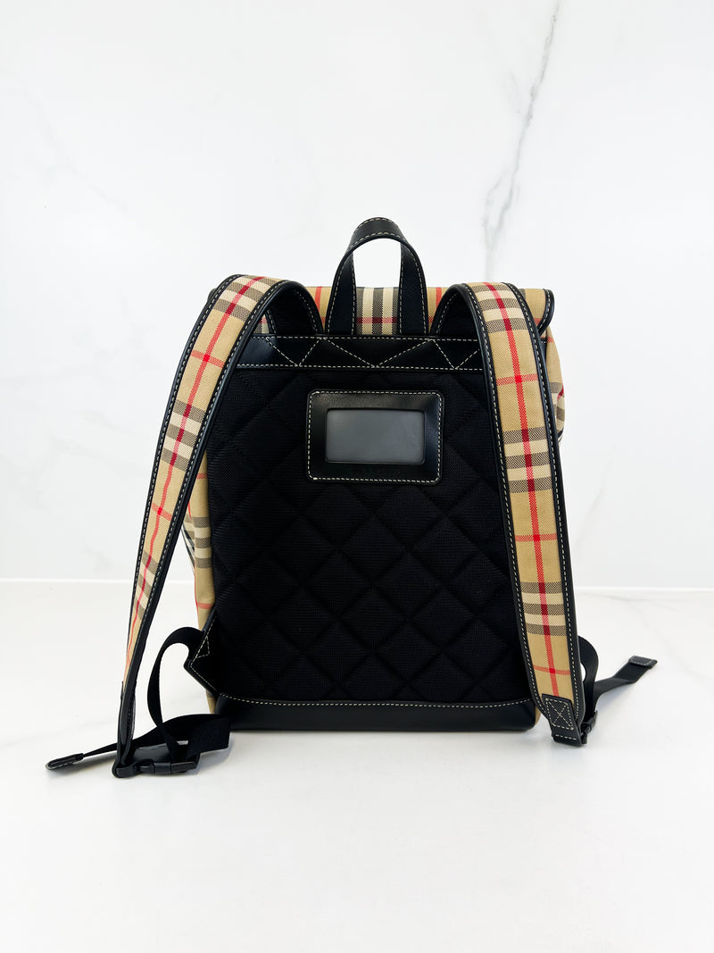Burberry Check Pattern Backpack