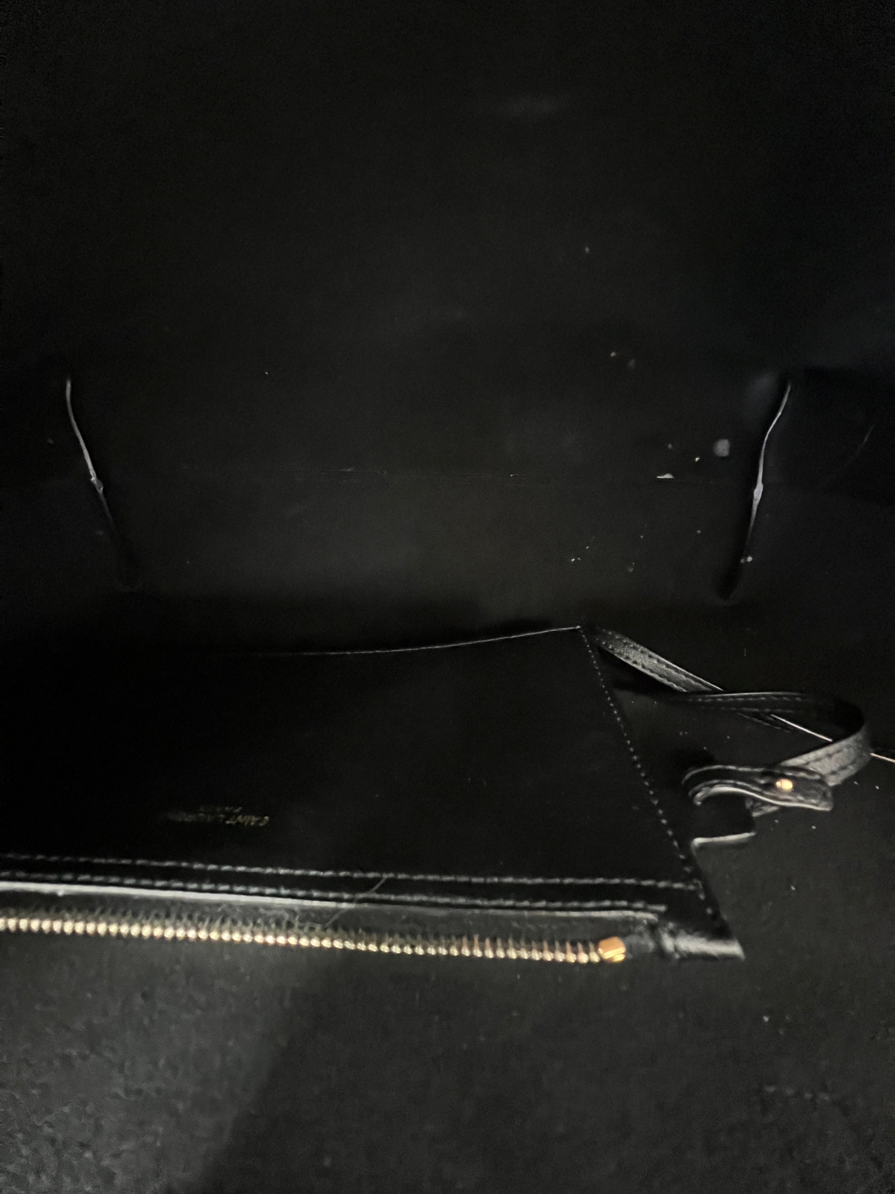 Saint Laurent E/W Shopper Tote in Black Supple Leather