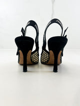 Christian Dior Black Slingback Pumps Size 35.5