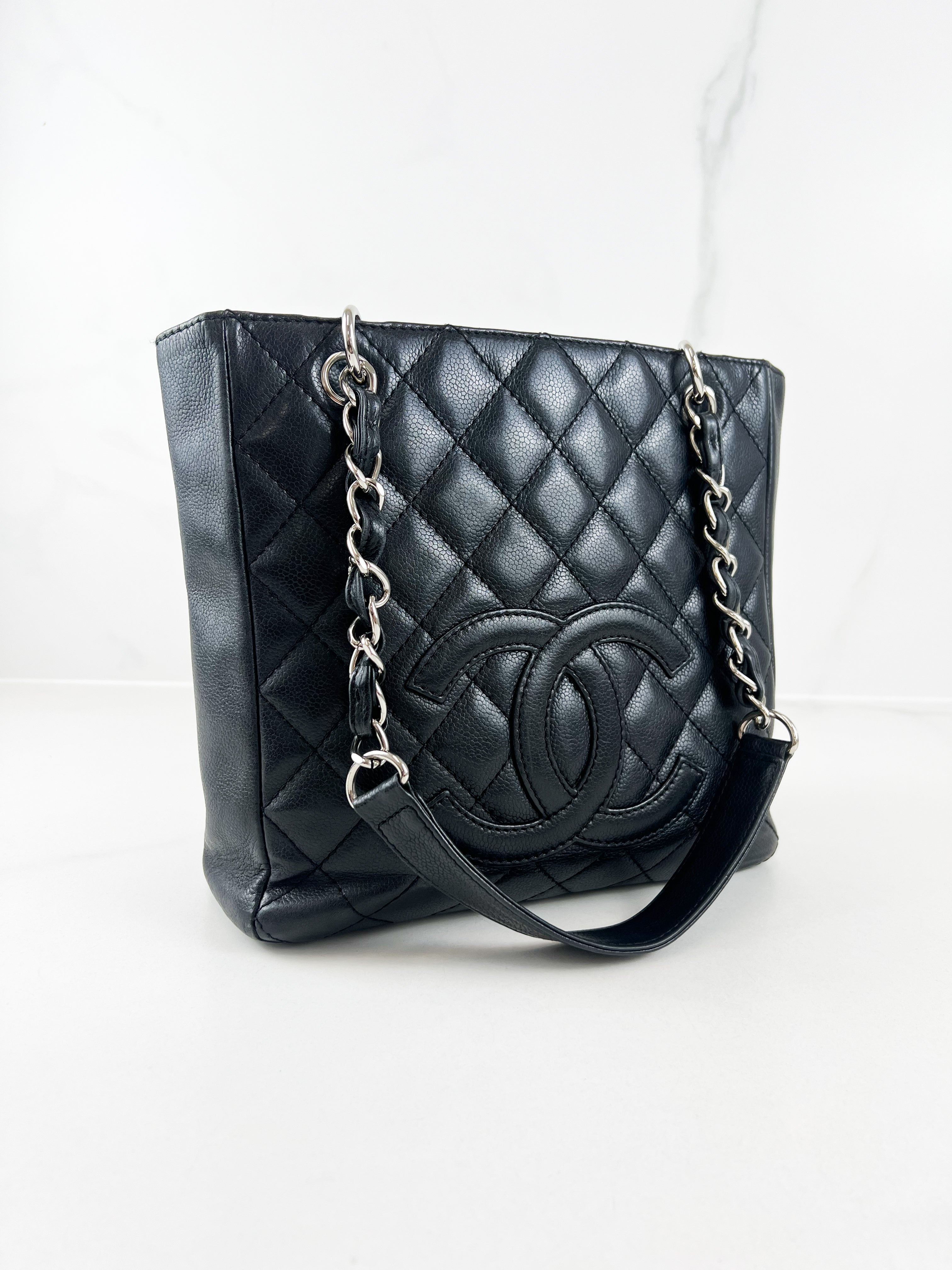 Chanel CC Black Caviar Petite Tote