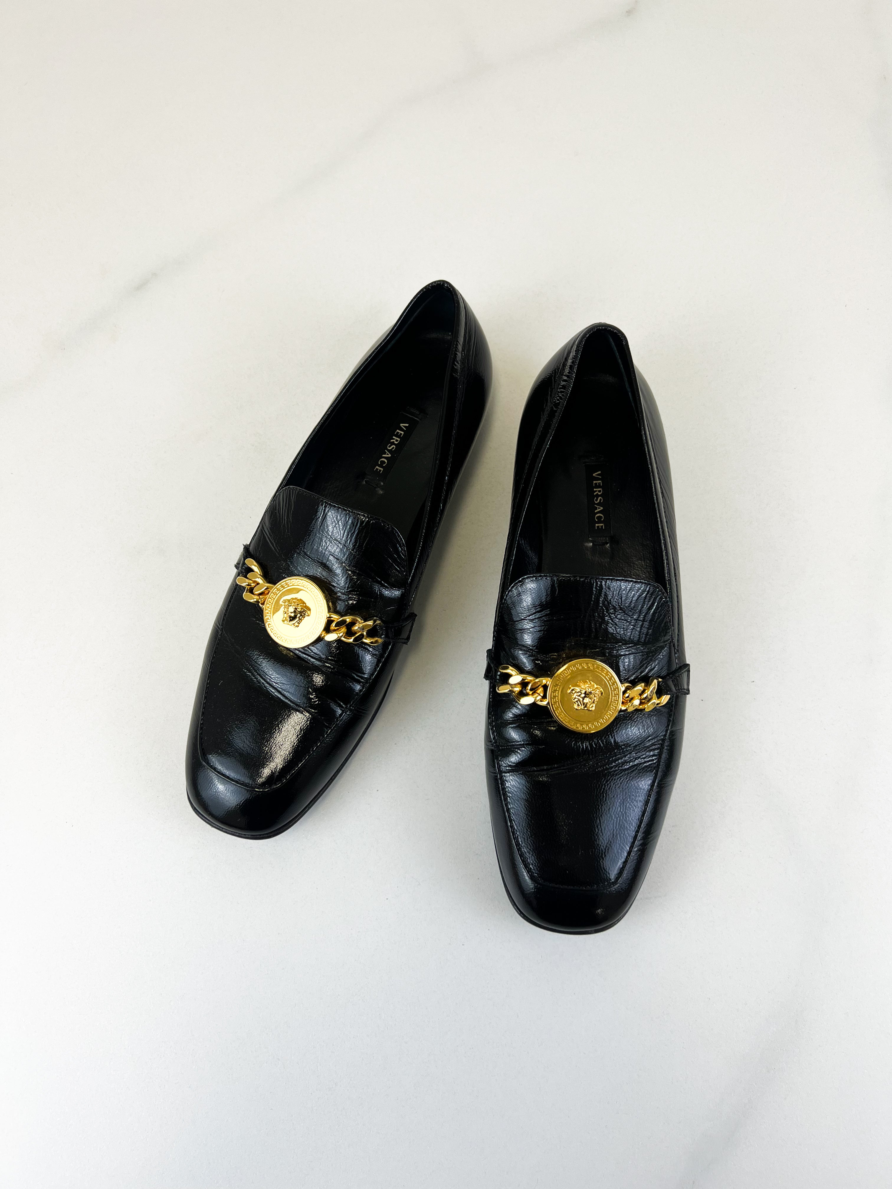 Versace Medusa Head Loafers Size 36.5