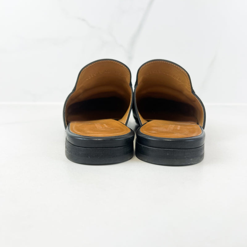 Gucci Black Leather Princetown Horsebit Slipper Size 40