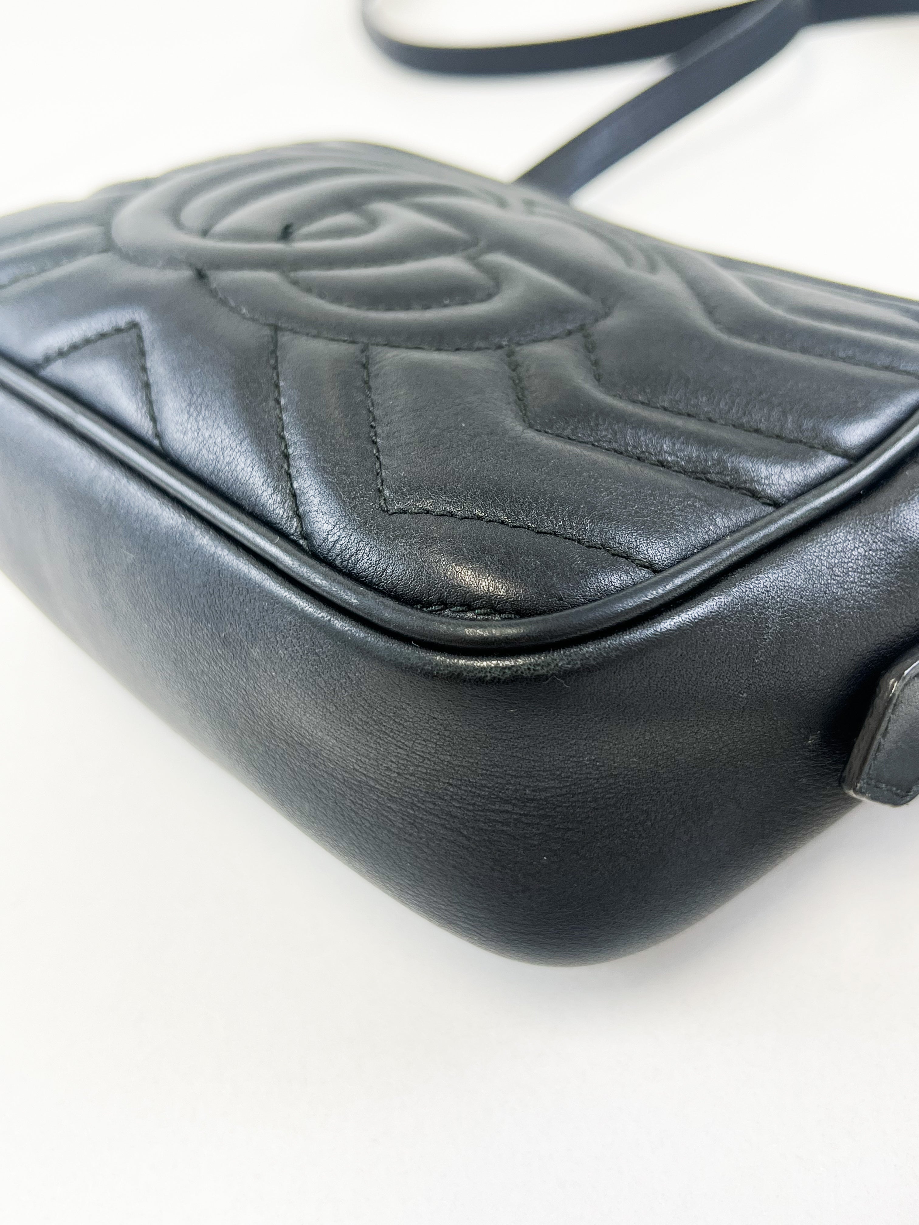 Gucci GG Marmont Matelasse Mini Black Bag