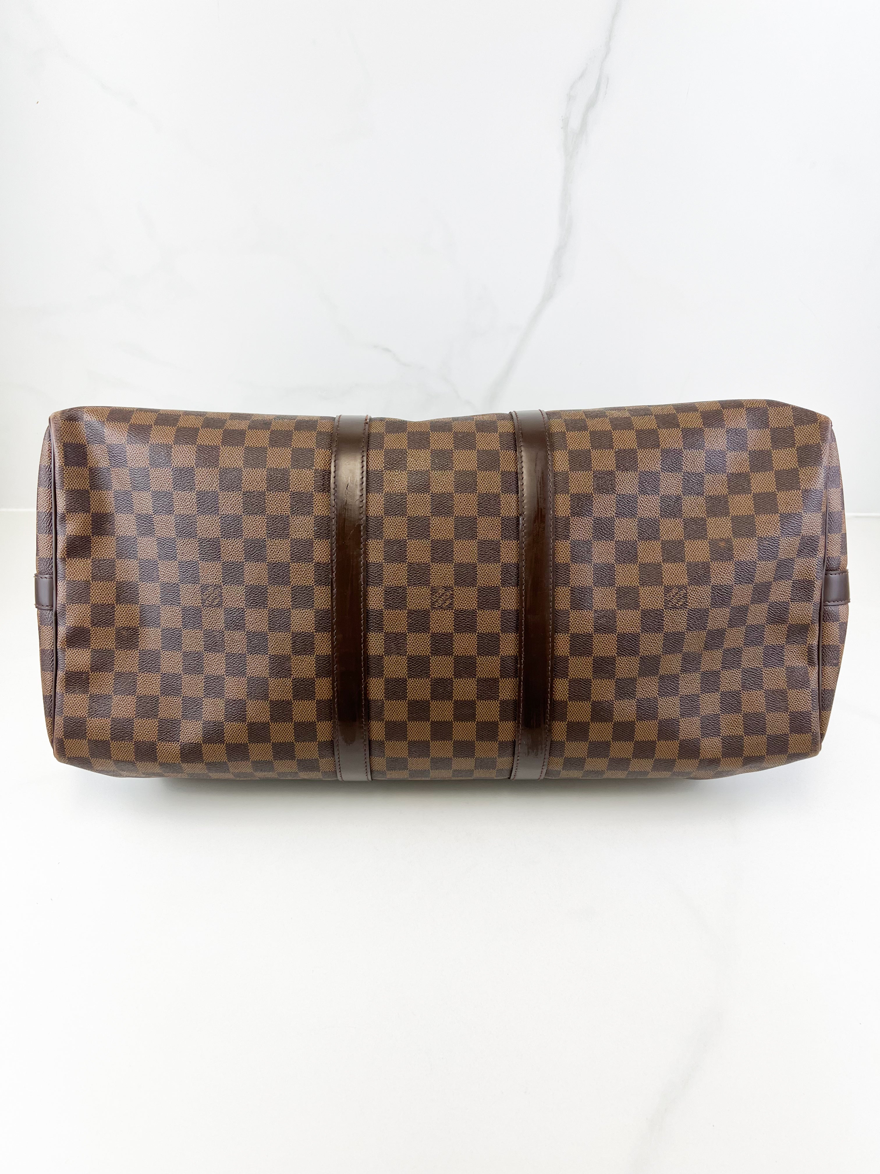 Louis Vuitton Keepall Bandouliere 55 in Damier Ebene