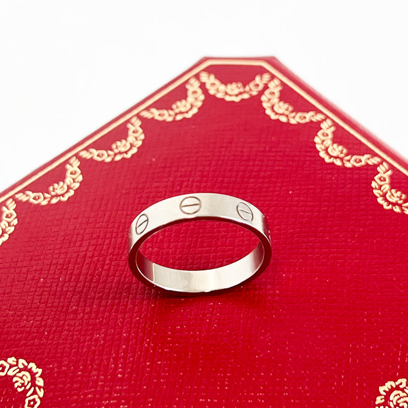 Cartier Love Ring in White Gold Size 52