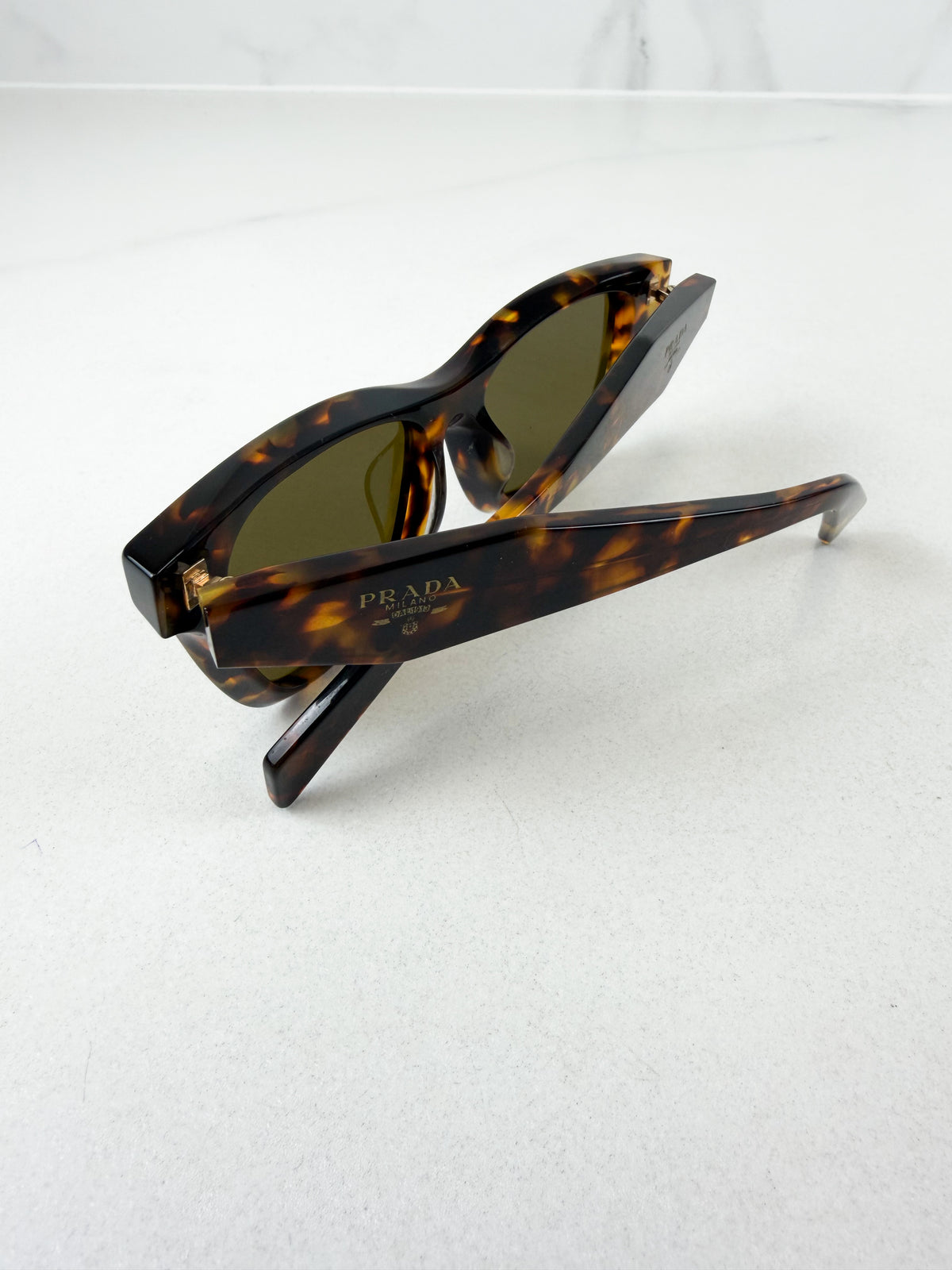 Prada Square Frame Honey Tortoise Sunglasses SPR C07