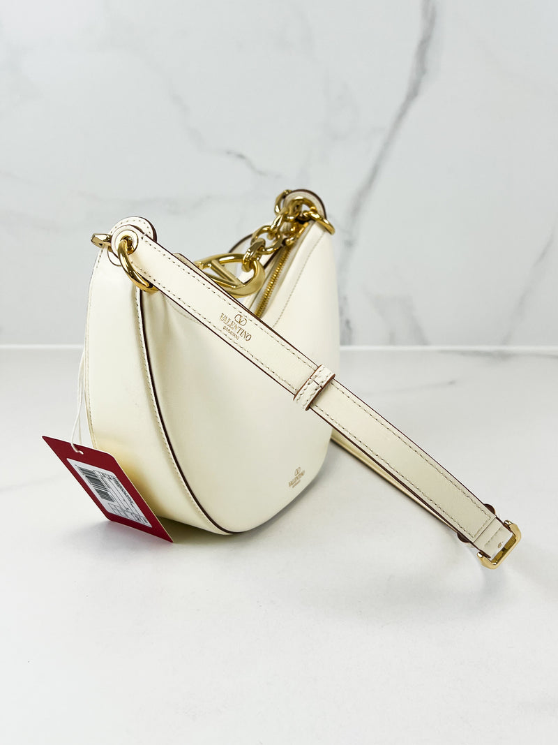 Valentino Garavani Cream Mini VLogo Moon Crossbody Bag