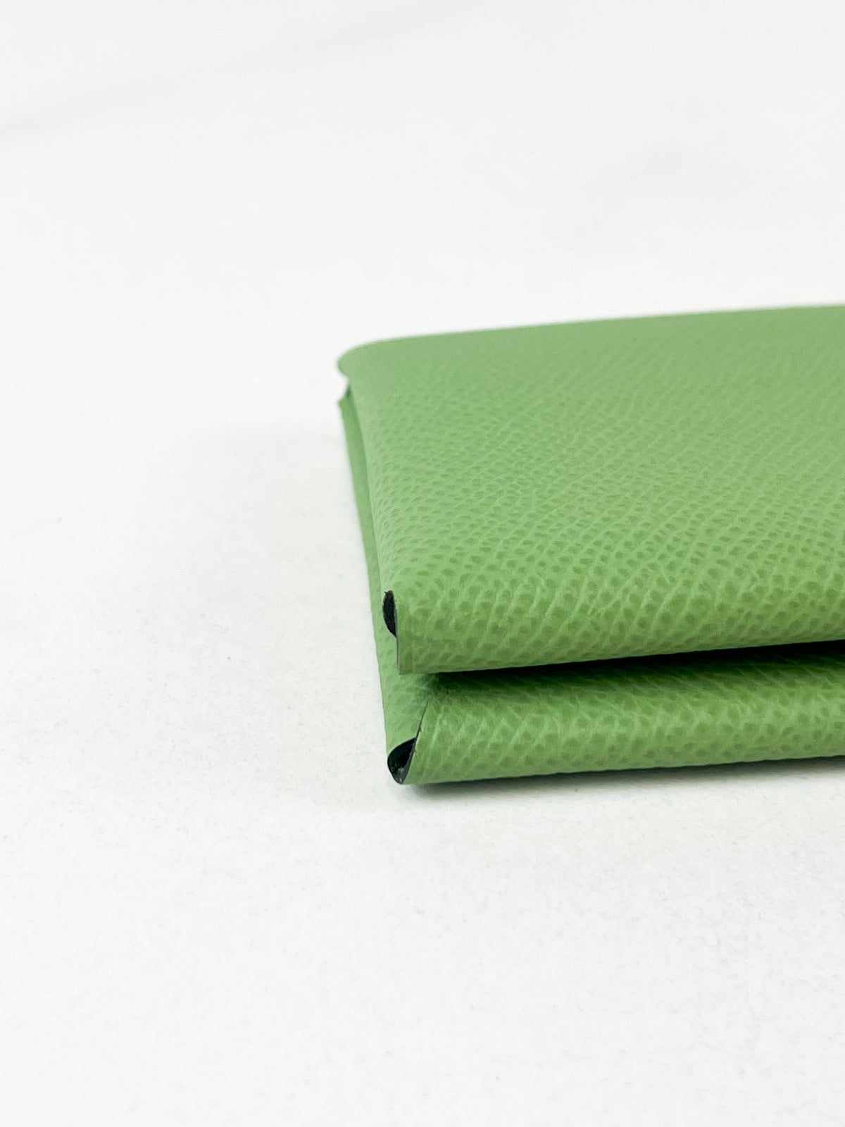 Hermes Calvi Duo Vert Daw Epsom Leather Card Case