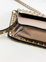 Valentino Garavani Grained Rockstud Shoulder Bag