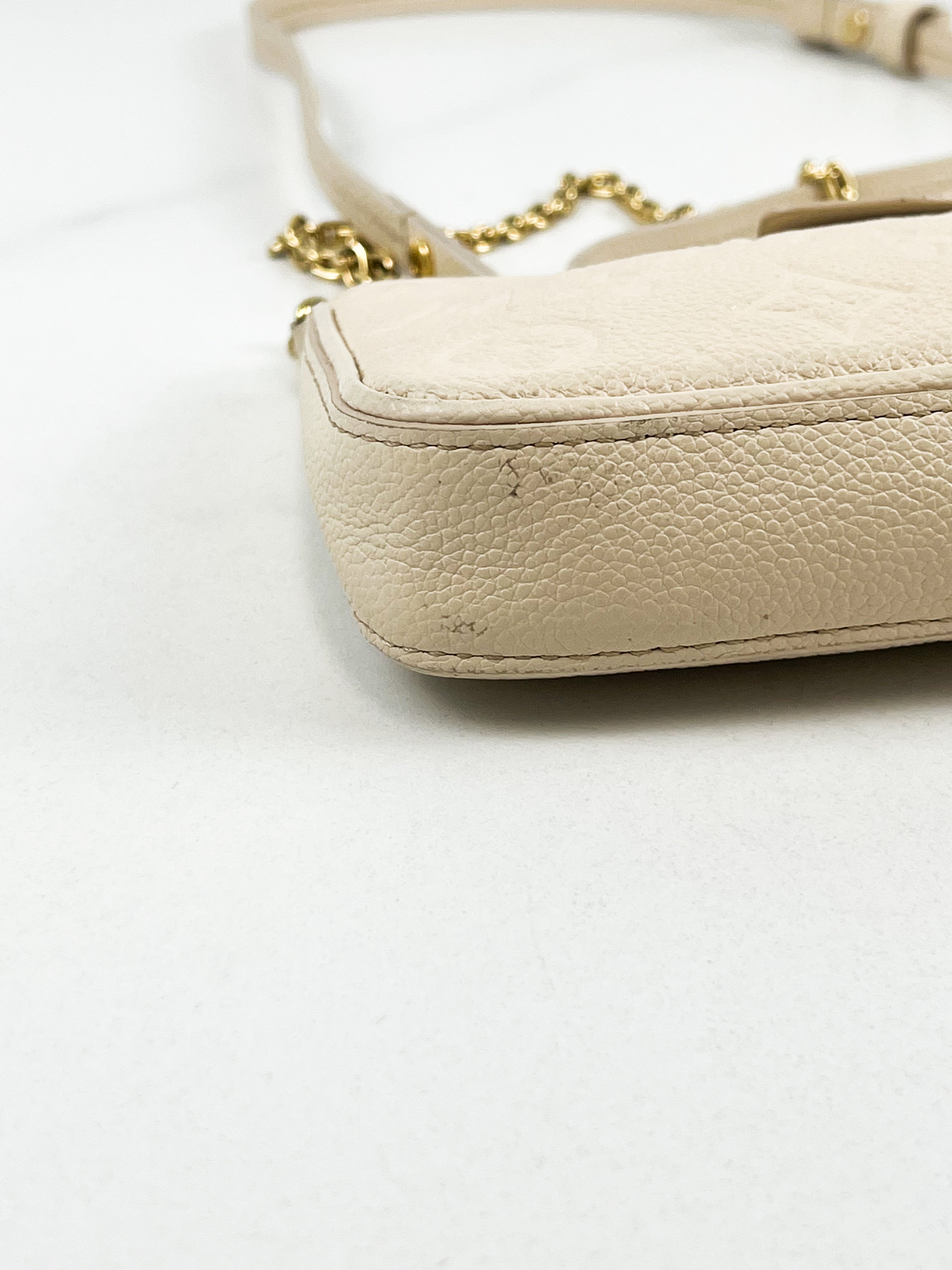 Louis Vuitton Cream Easy Pouch On Strap