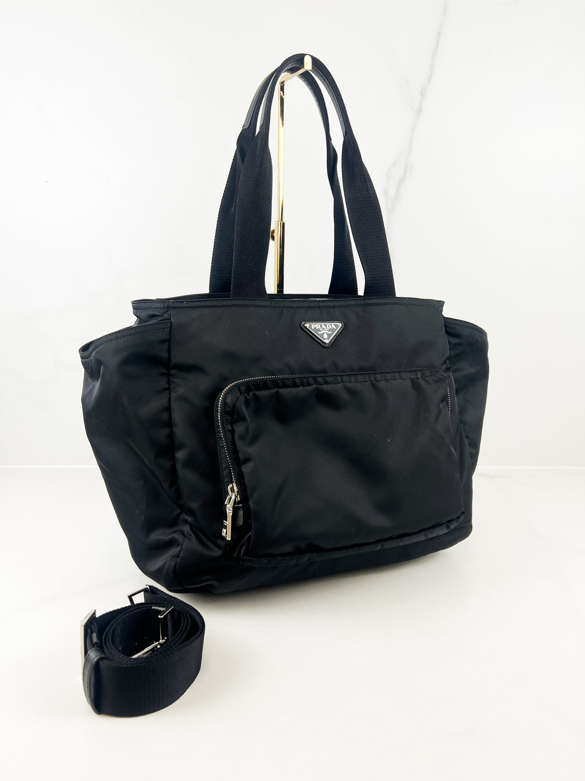 Prada Black Re-Nylon Baby Bag