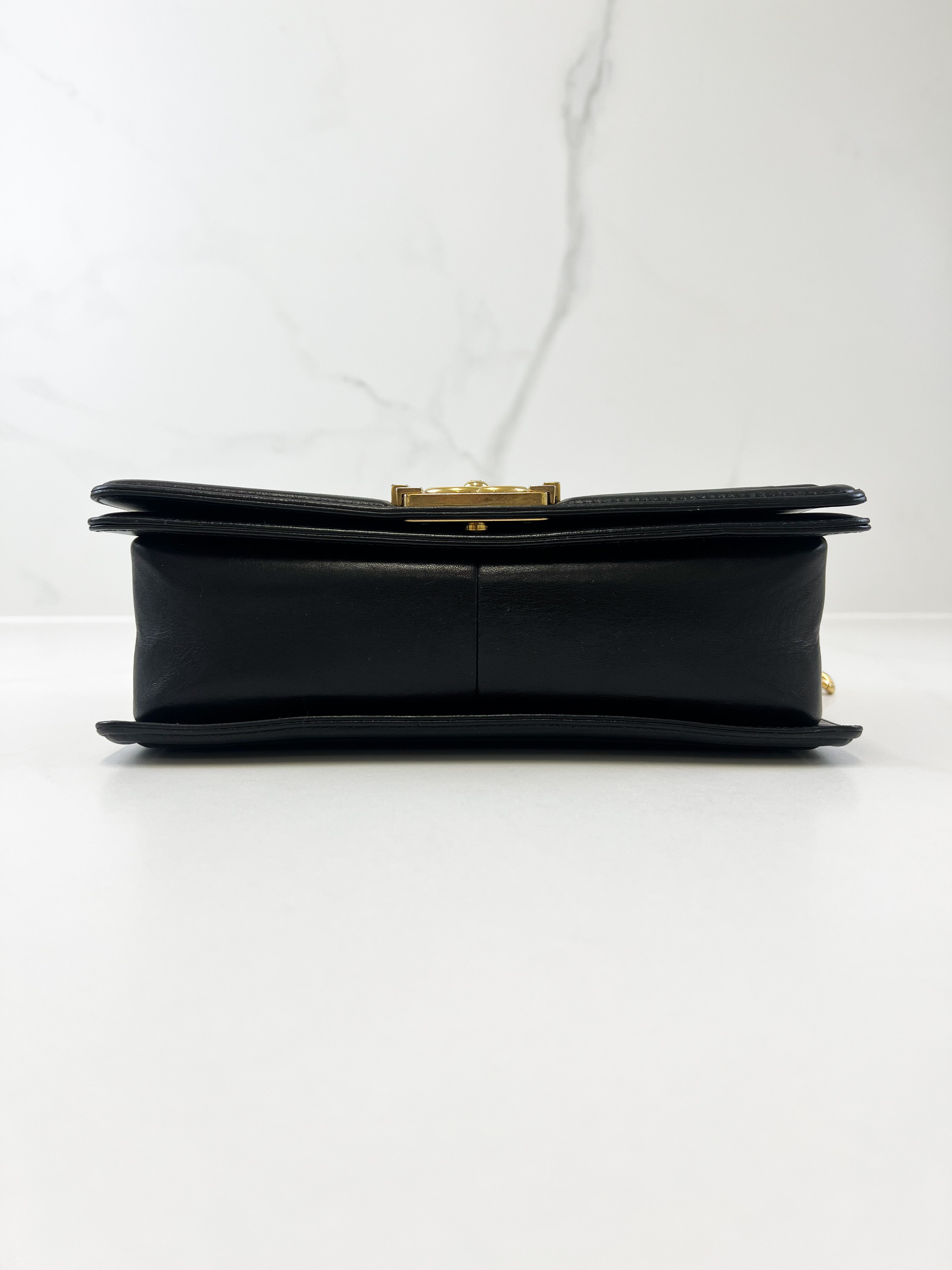 Chanel Black Old Medium Lambskin Boy Bag GHW
