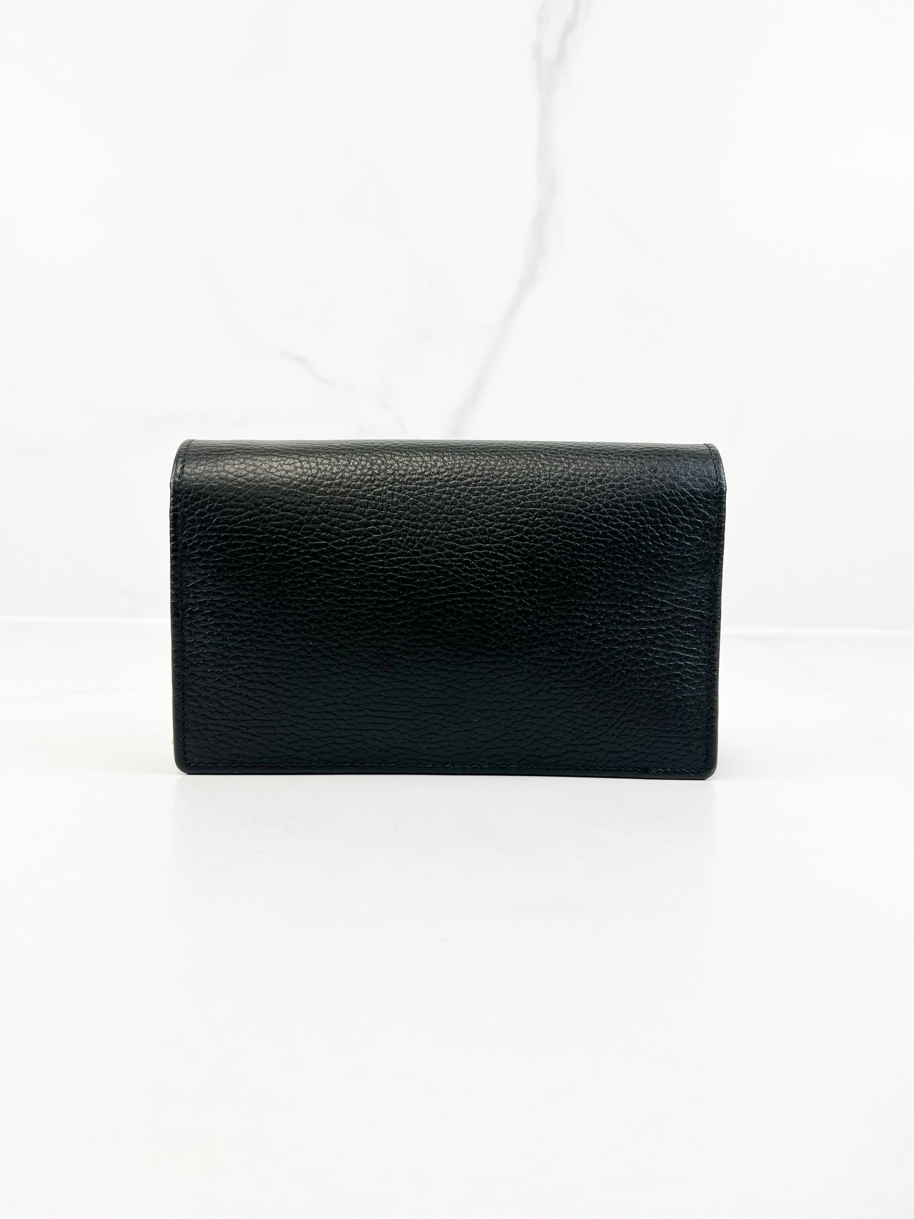 Gucci Marmont Black WOC with GHW