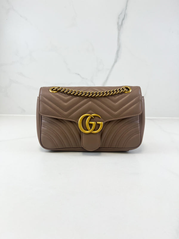 Gucci GG Marmont Matelasse Small Flap Shoulder Bag