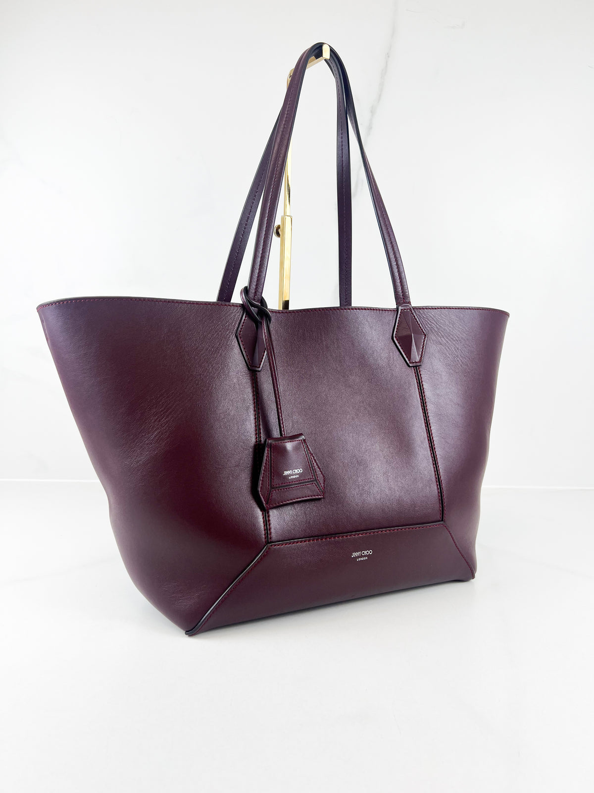Jimmy Choo Diamond Tote in Burgundy