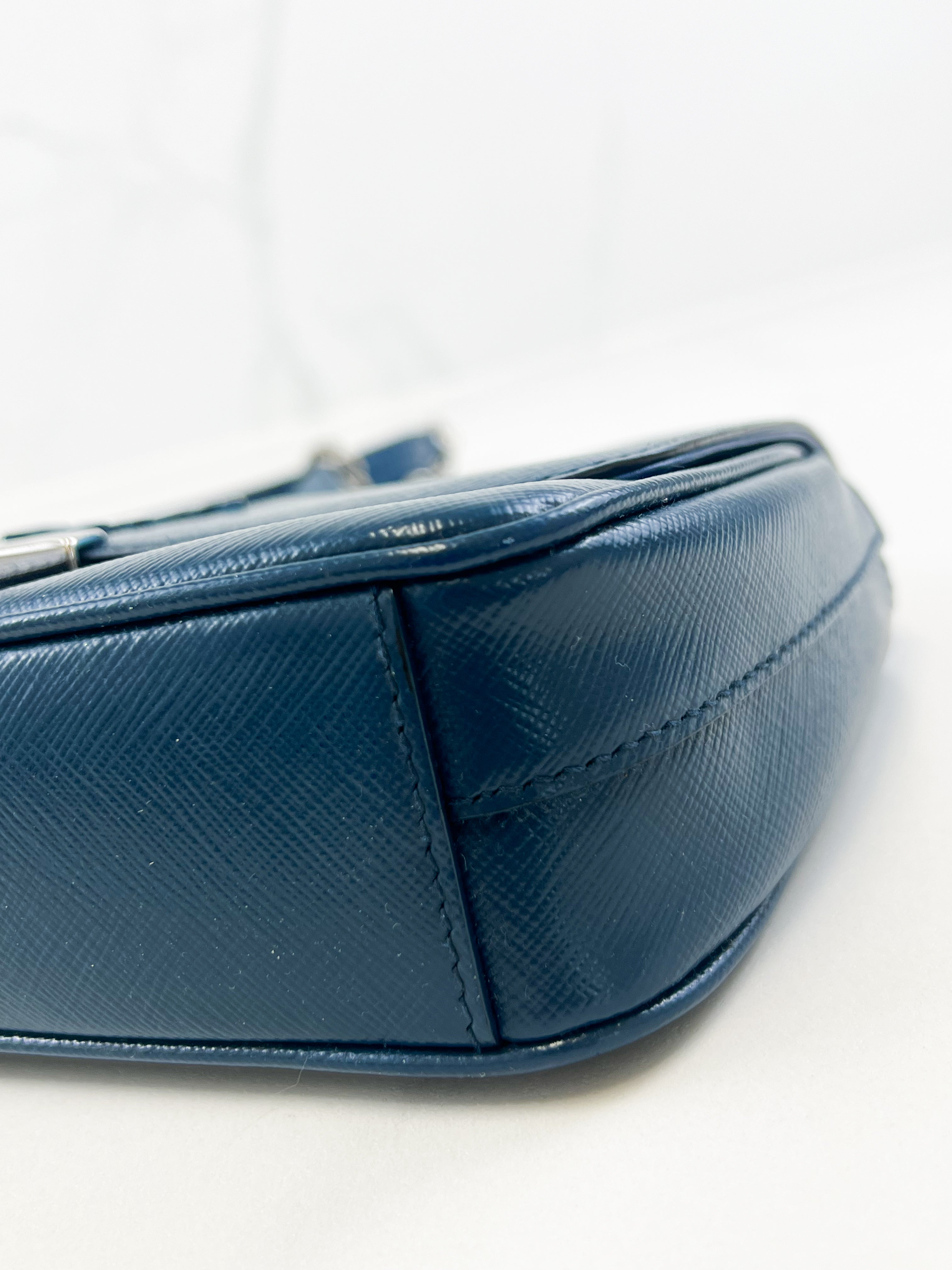 Prada Saffiano Leather Lock Crossbody Bag