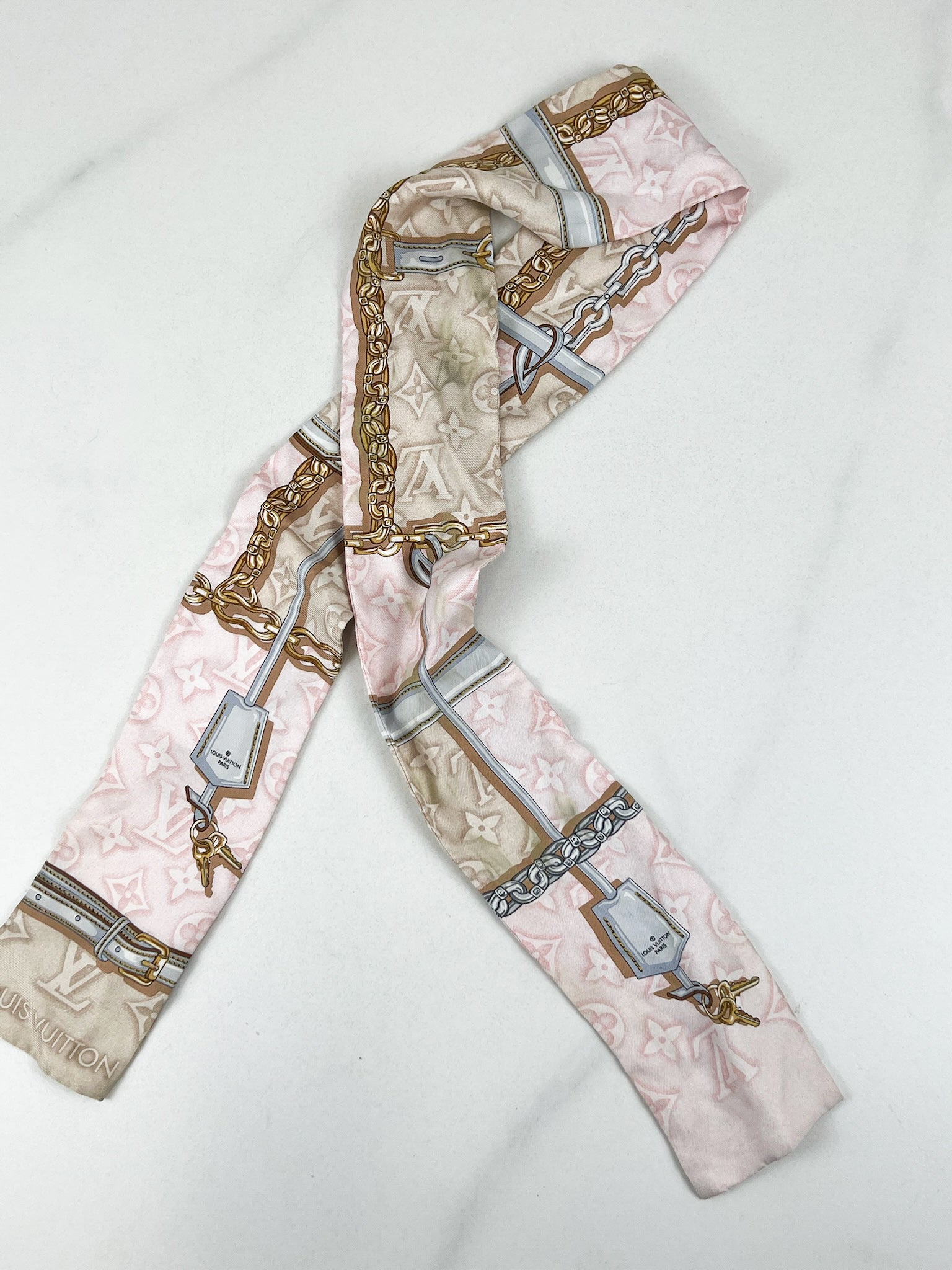 Louis Vuitton Twilly in Light Pink Monogram