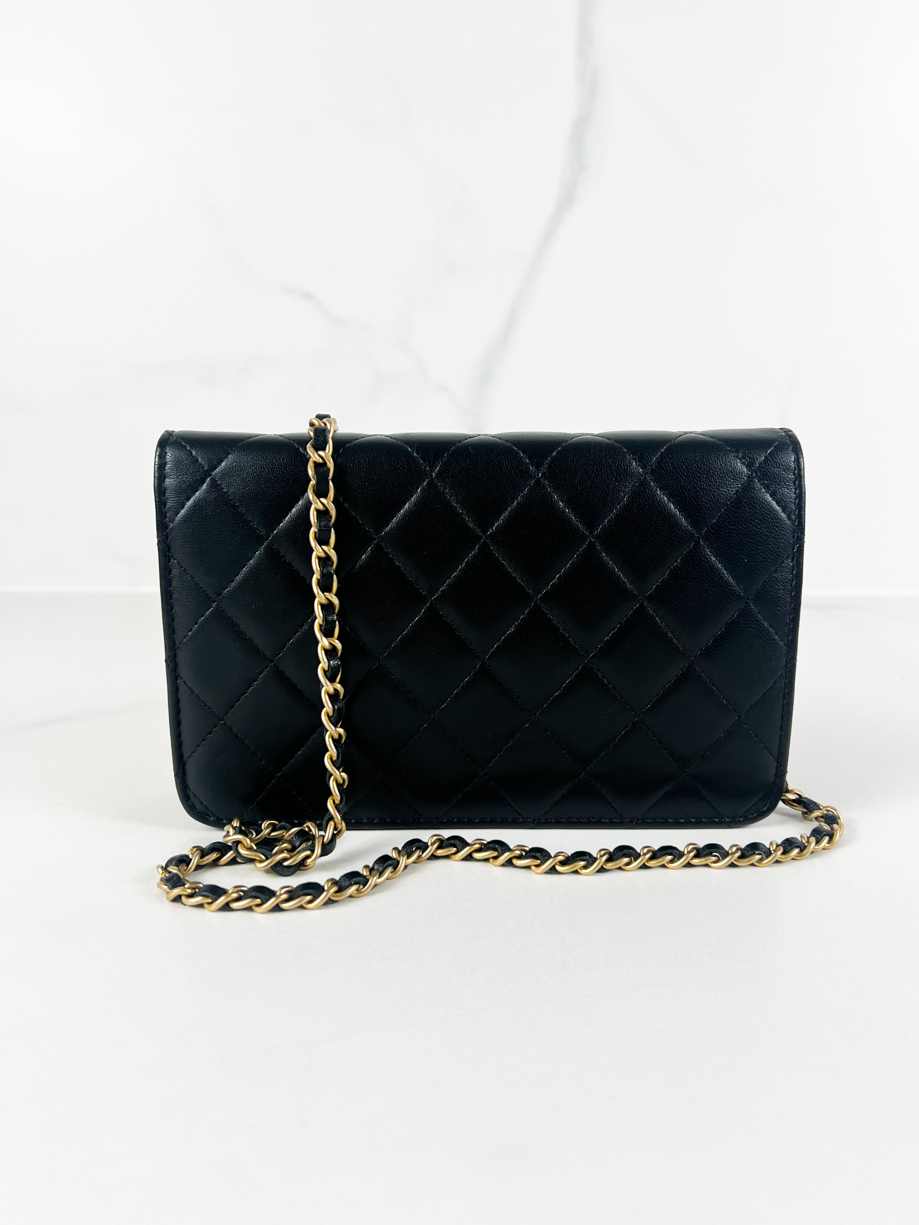 Chanel Black CC WOC with GHW