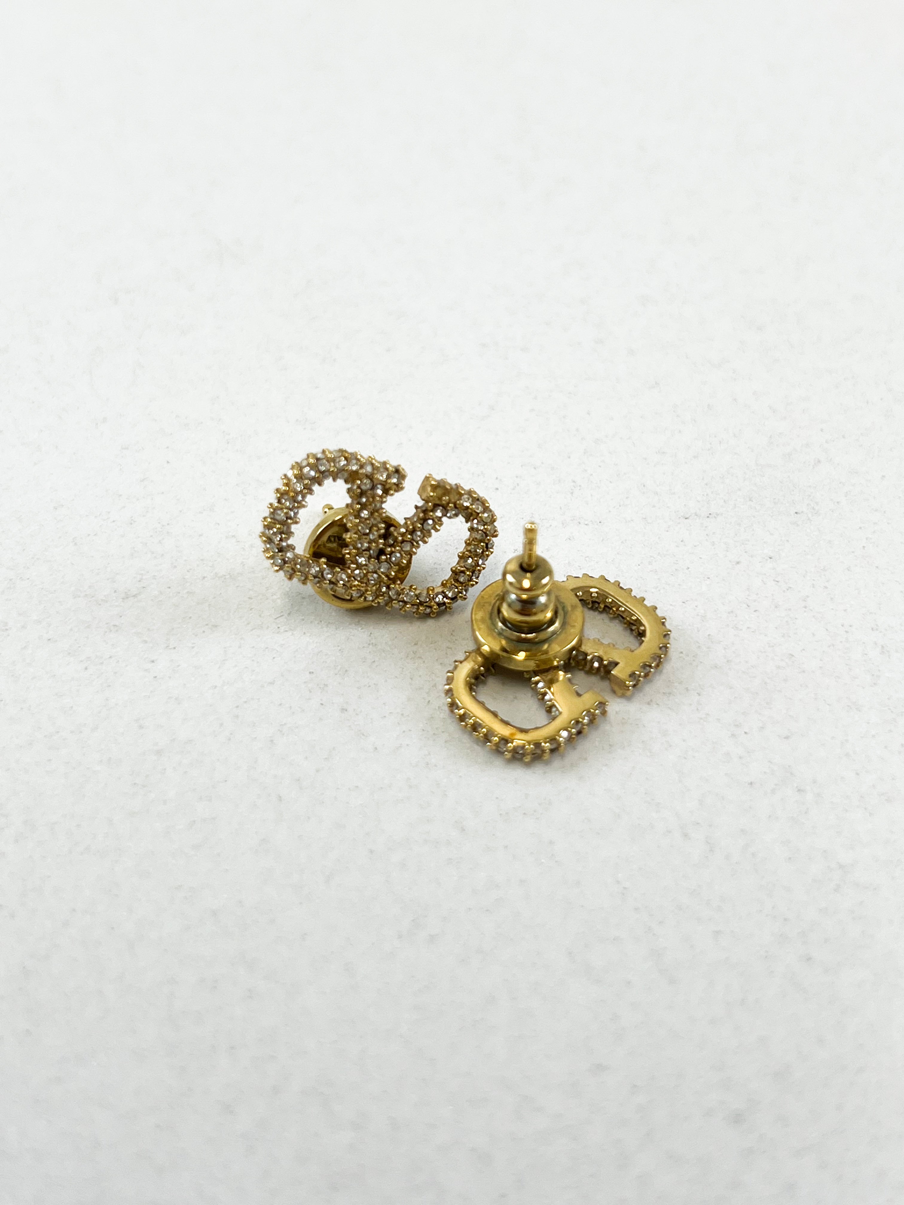 Valentino V-Logo Crystal Earrings
