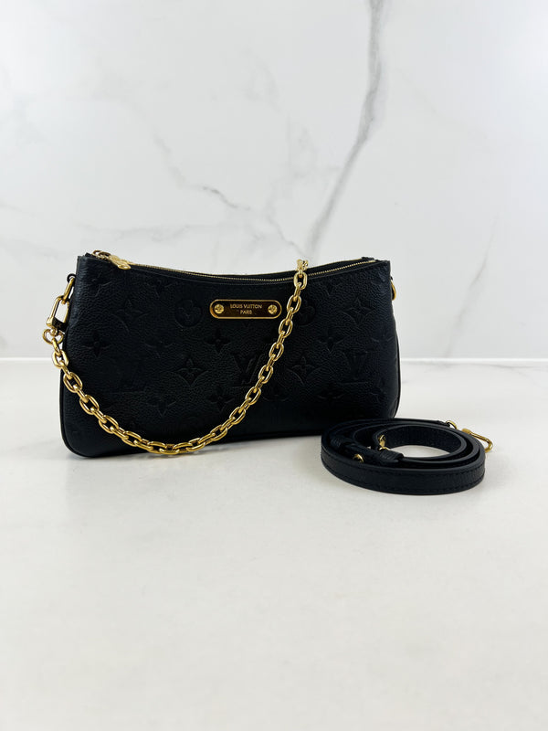 Louis Vuitton Black Liv Pochette Monogram Empreinte Bag