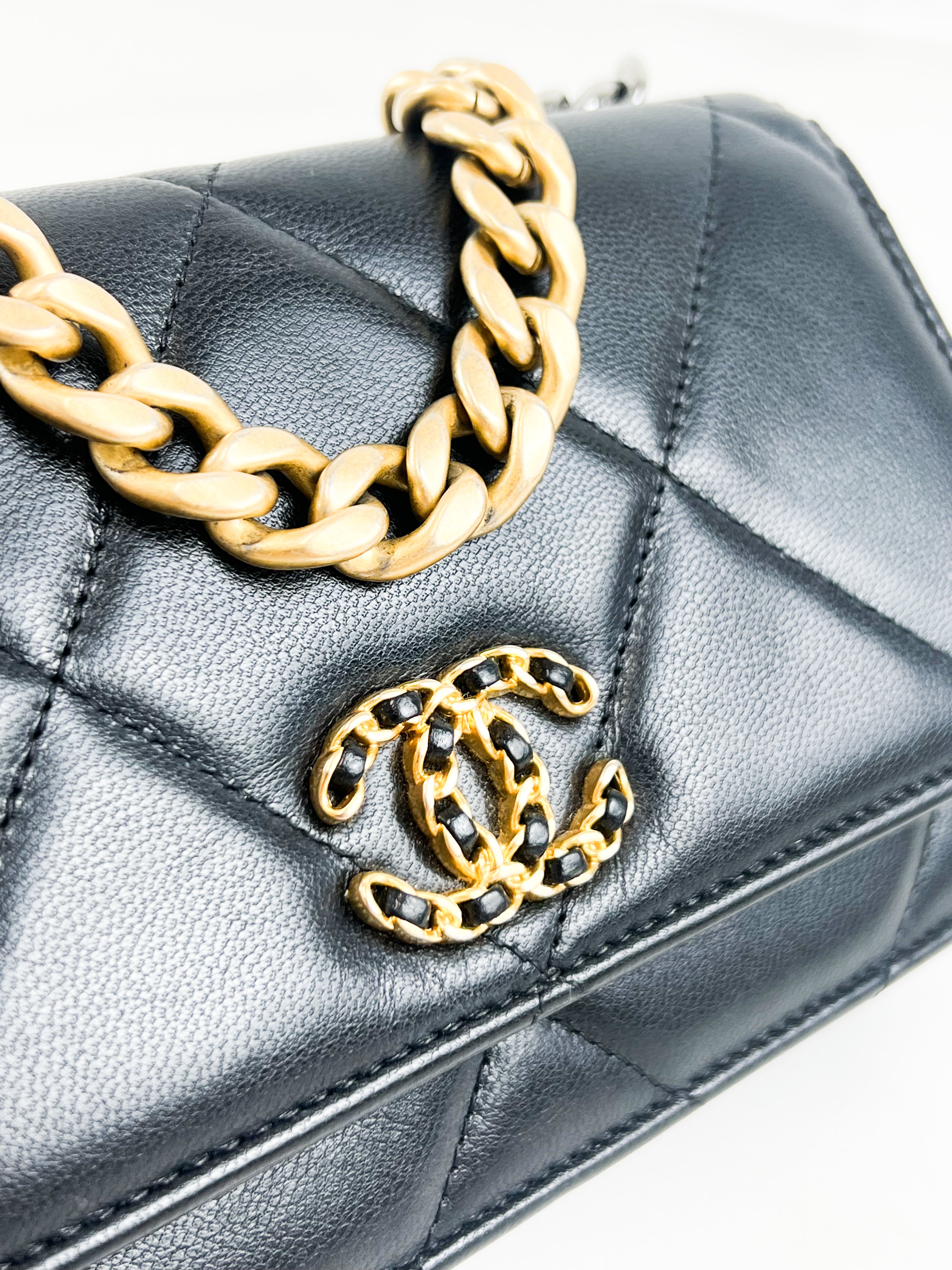 Chanel 19 Wallet on Chain WOC in Lambskin Leather