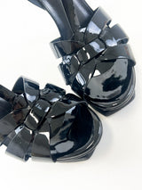 Saint Laurent Black Patent Tributes 135mm Size 40