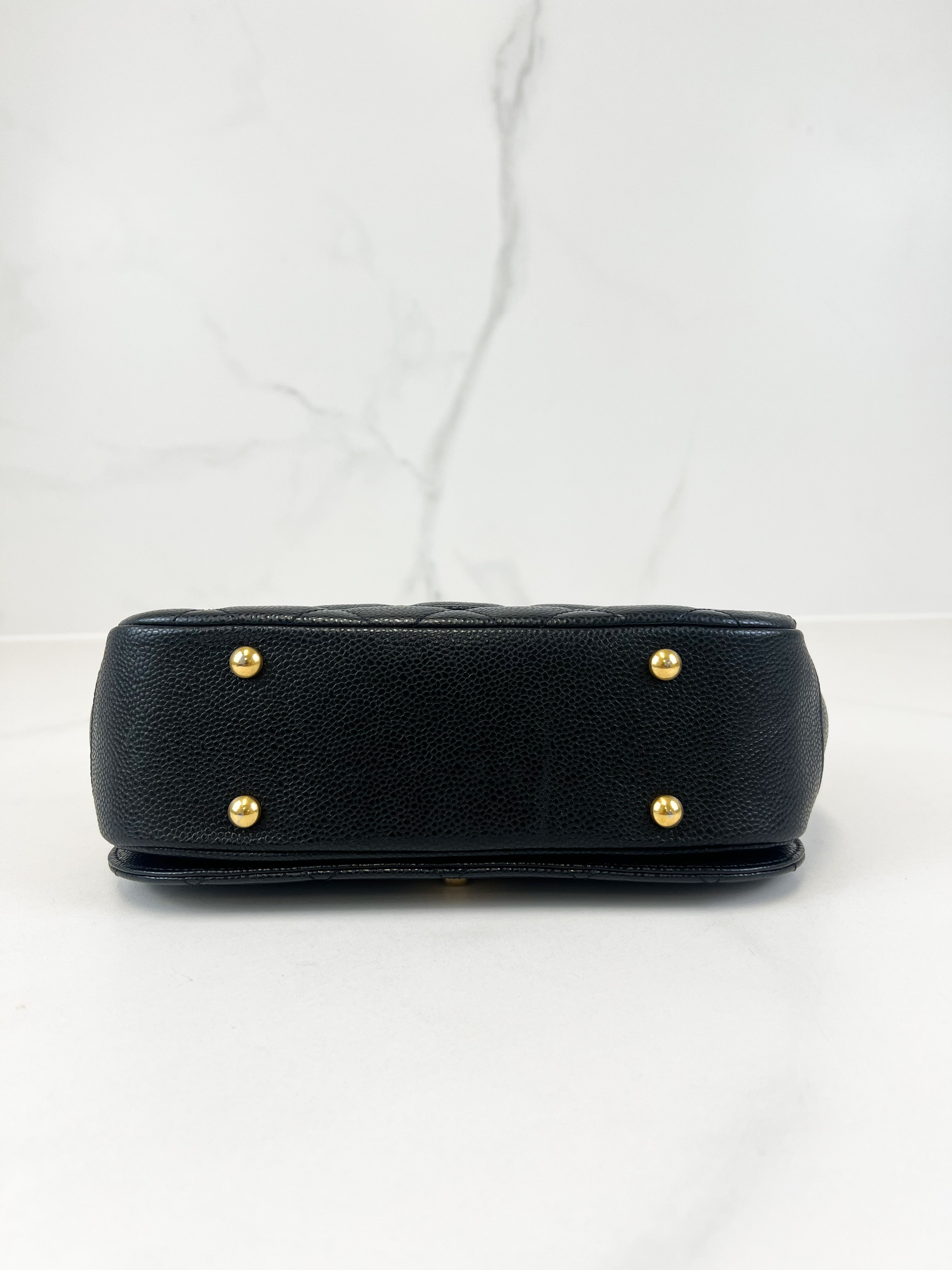 Chanel Caviar Top Handle Flap Shoulder Bag
