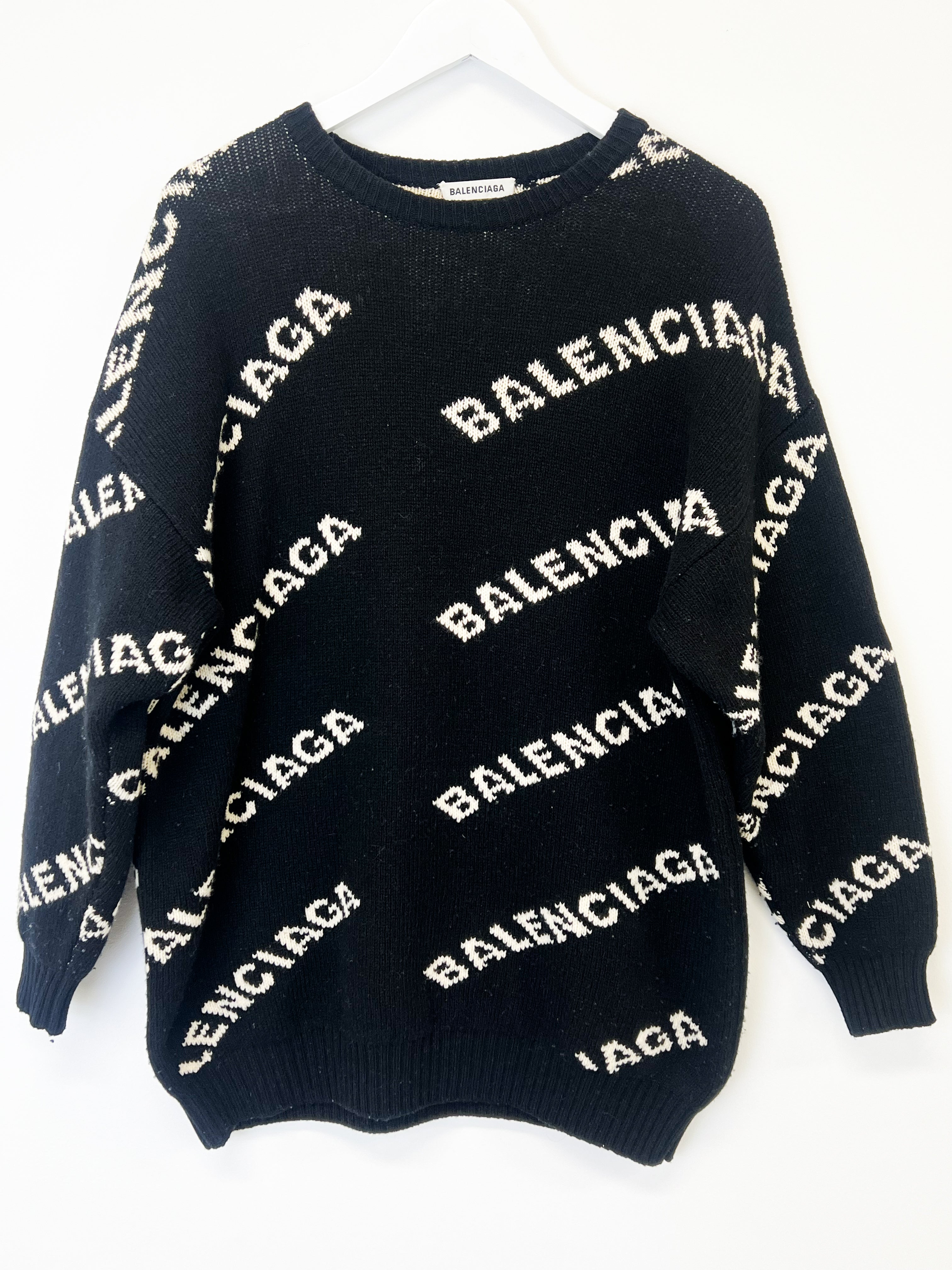 Balenciaga All Over Long Jumper Size Small