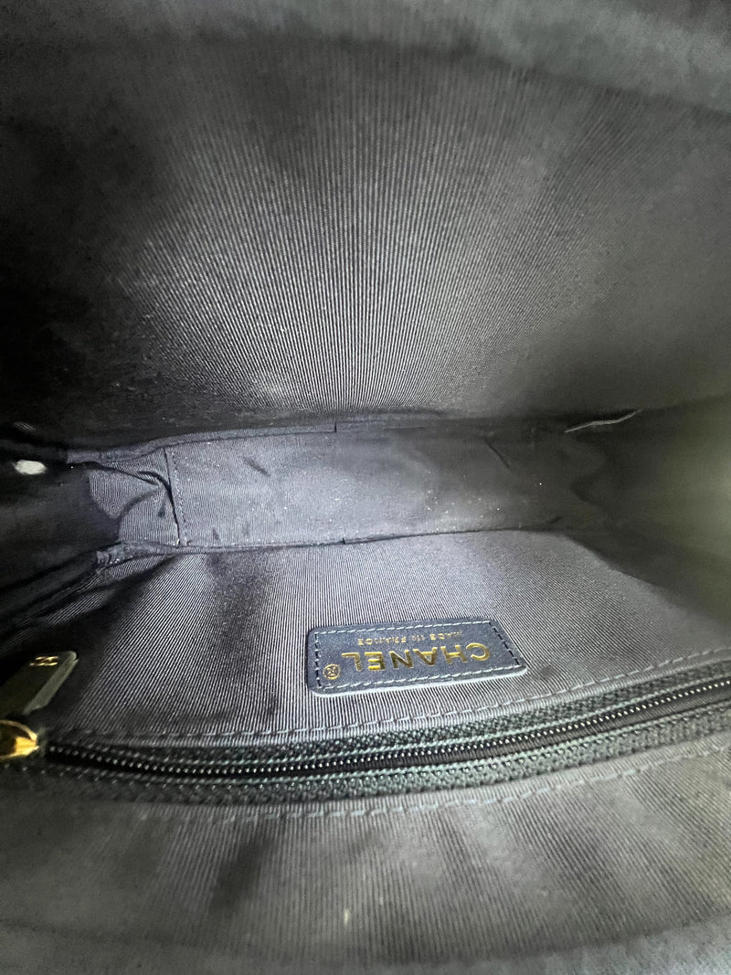 Chanel Camera Leather Navy Crossbody Bag