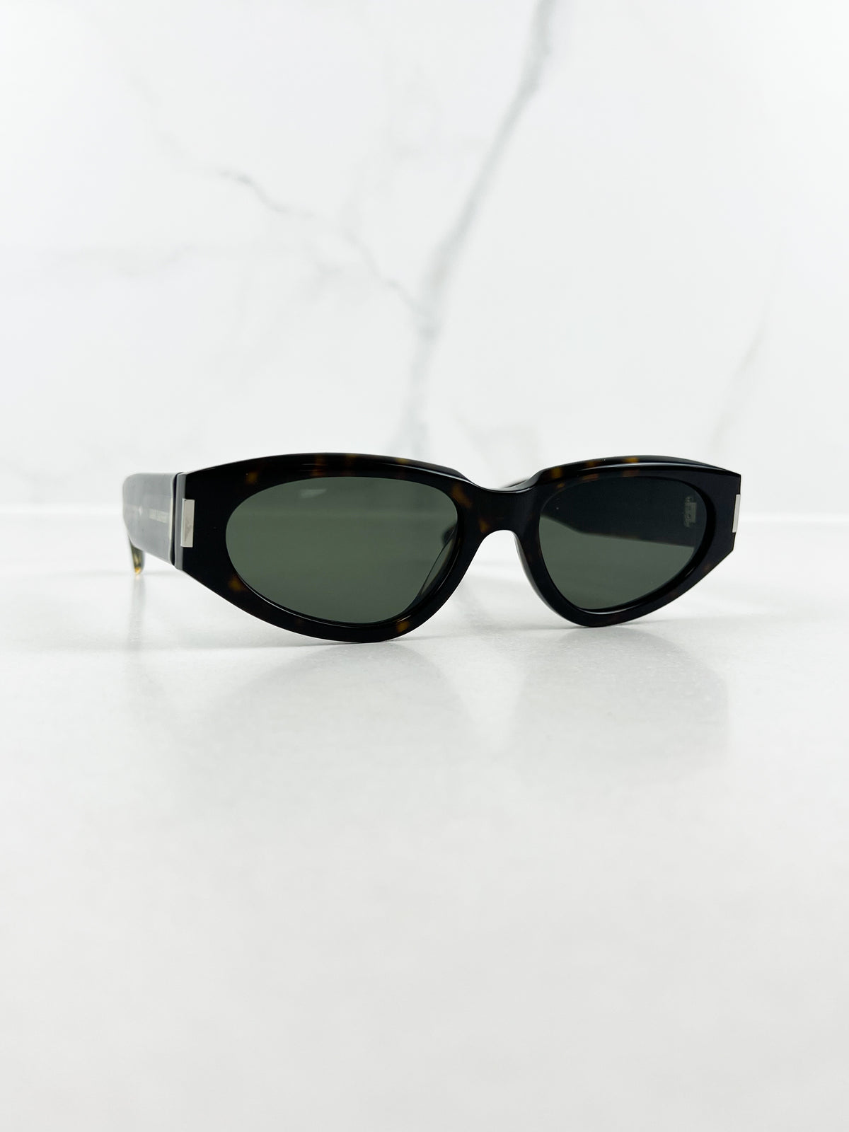 Saint Laurent Round Oval Havana Sunglasses