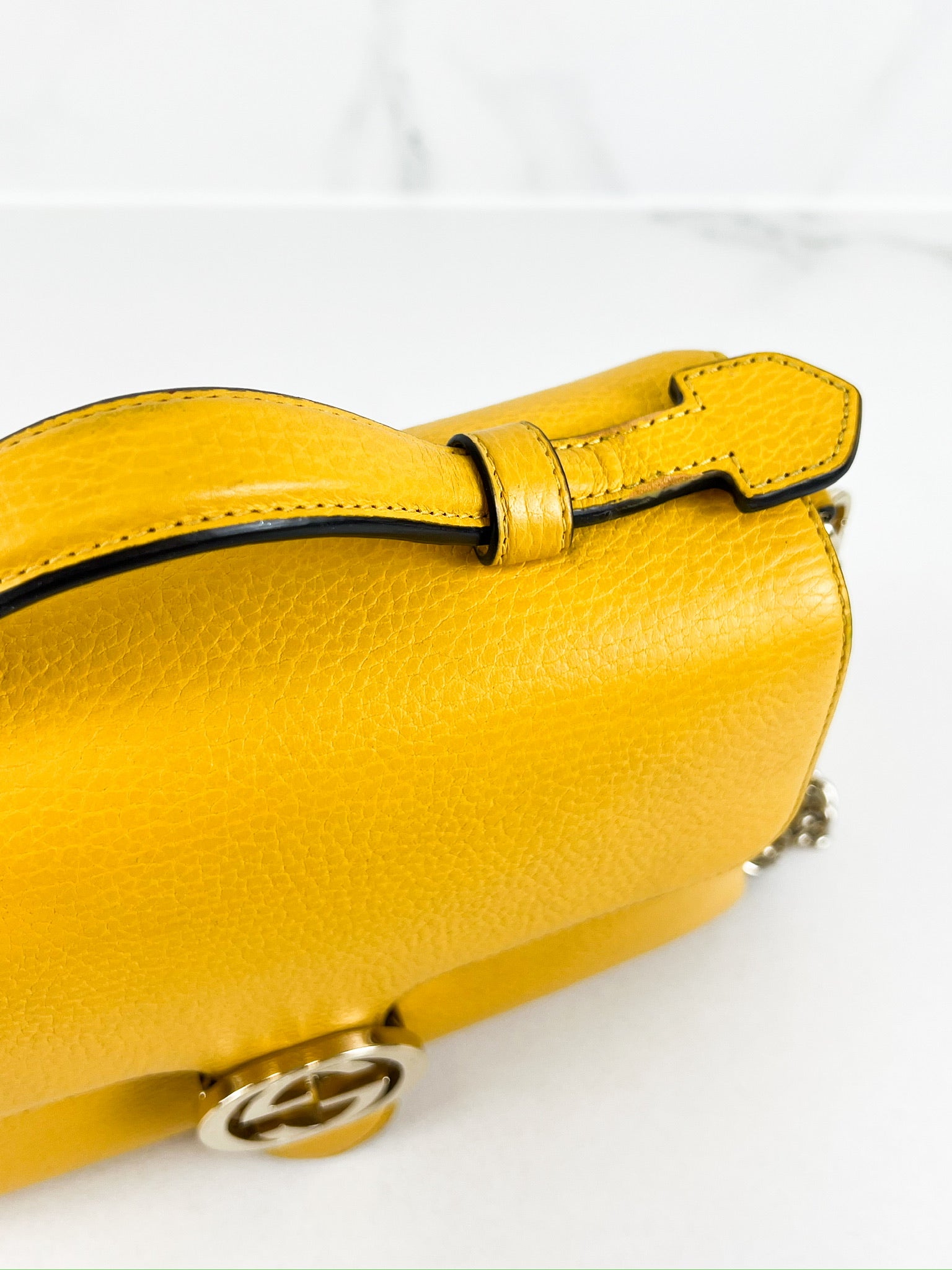 Gucci GG Yellow Top Handle with SHW - add interior pic on work phone