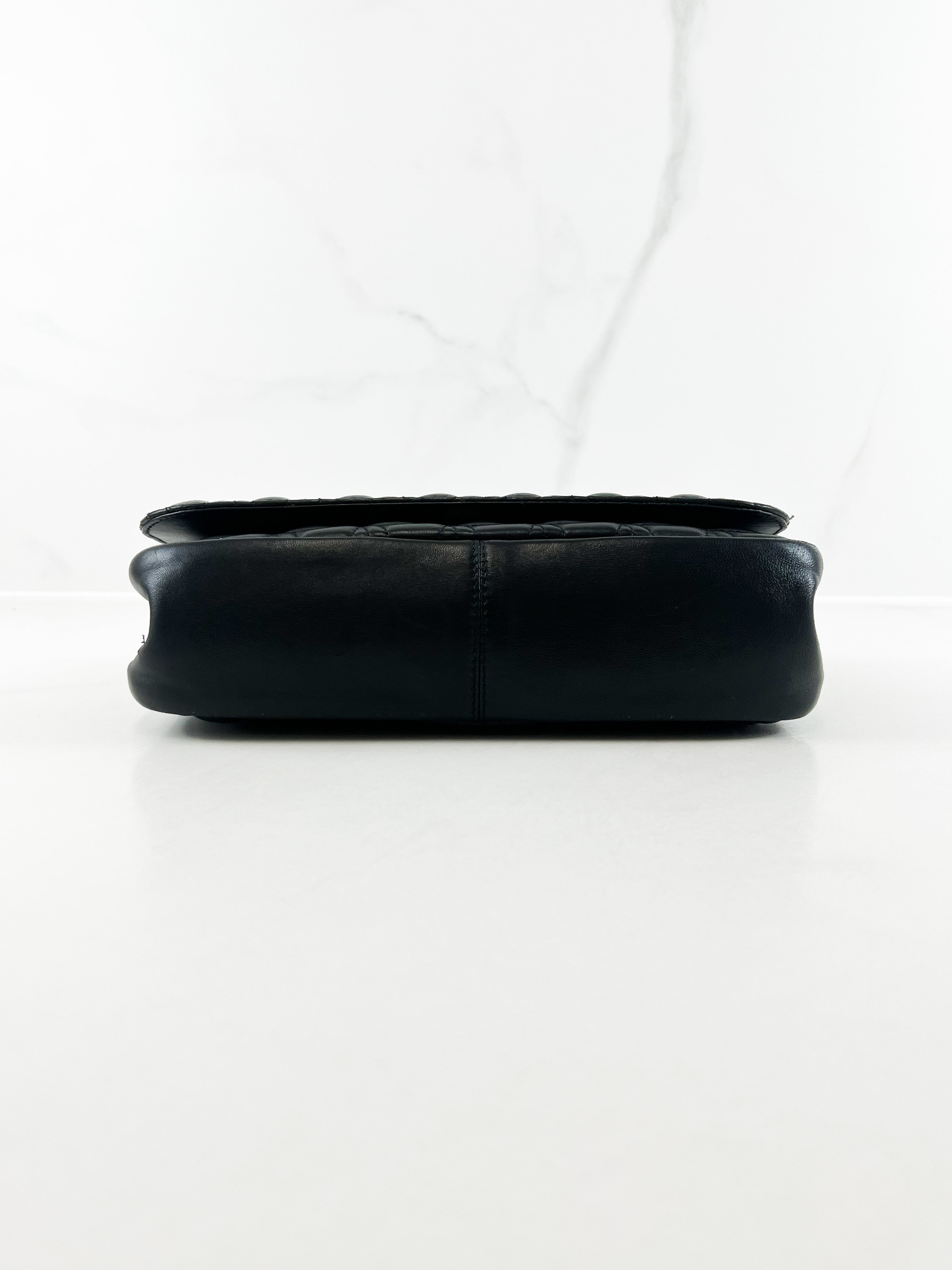 Versace Black Virtus Shoulder Bag with GHW