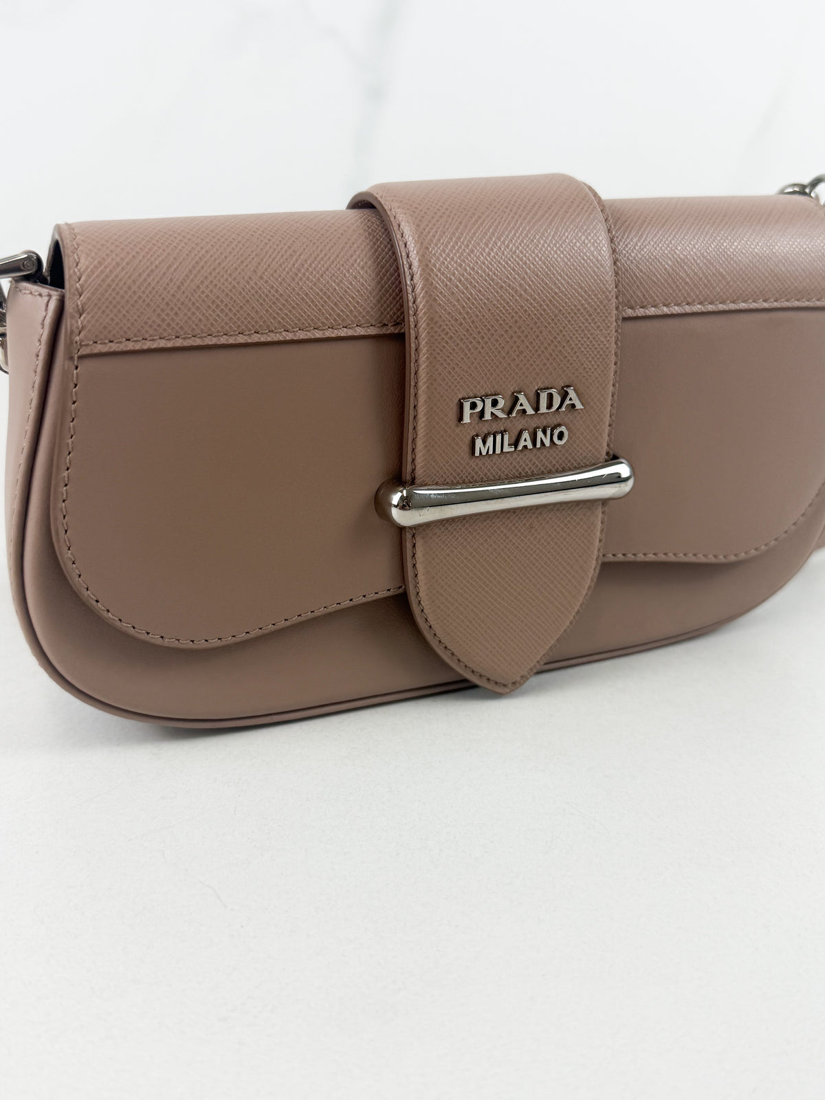 Prada Mini Saffiano & City Calf Sidonie Crossbody Bag