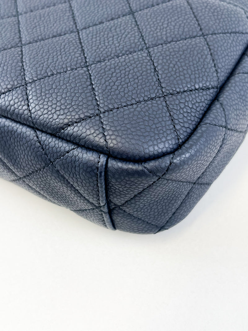 Chanel Camera Leather Navy Crossbody Bag