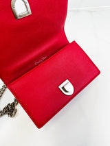 Christian Dior Red Small Diorama Shoulder Bag SHW