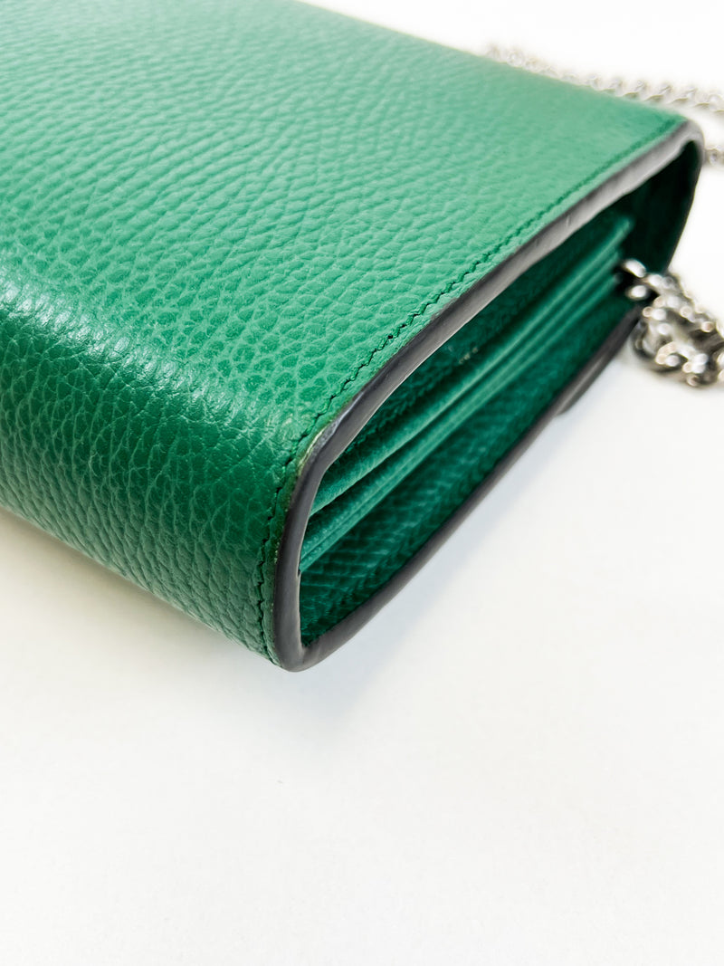 Gucci Green Dionysus Chain Wallet