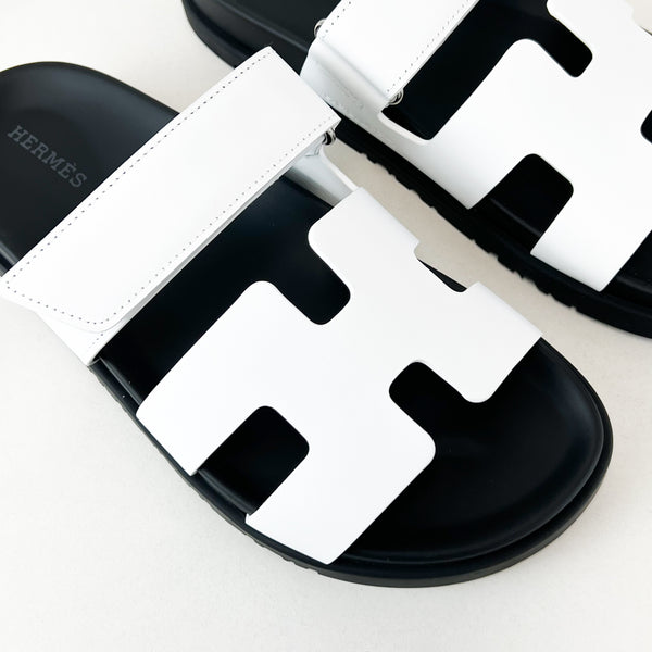 Hermes Chypre Sandals Blanc Size 37