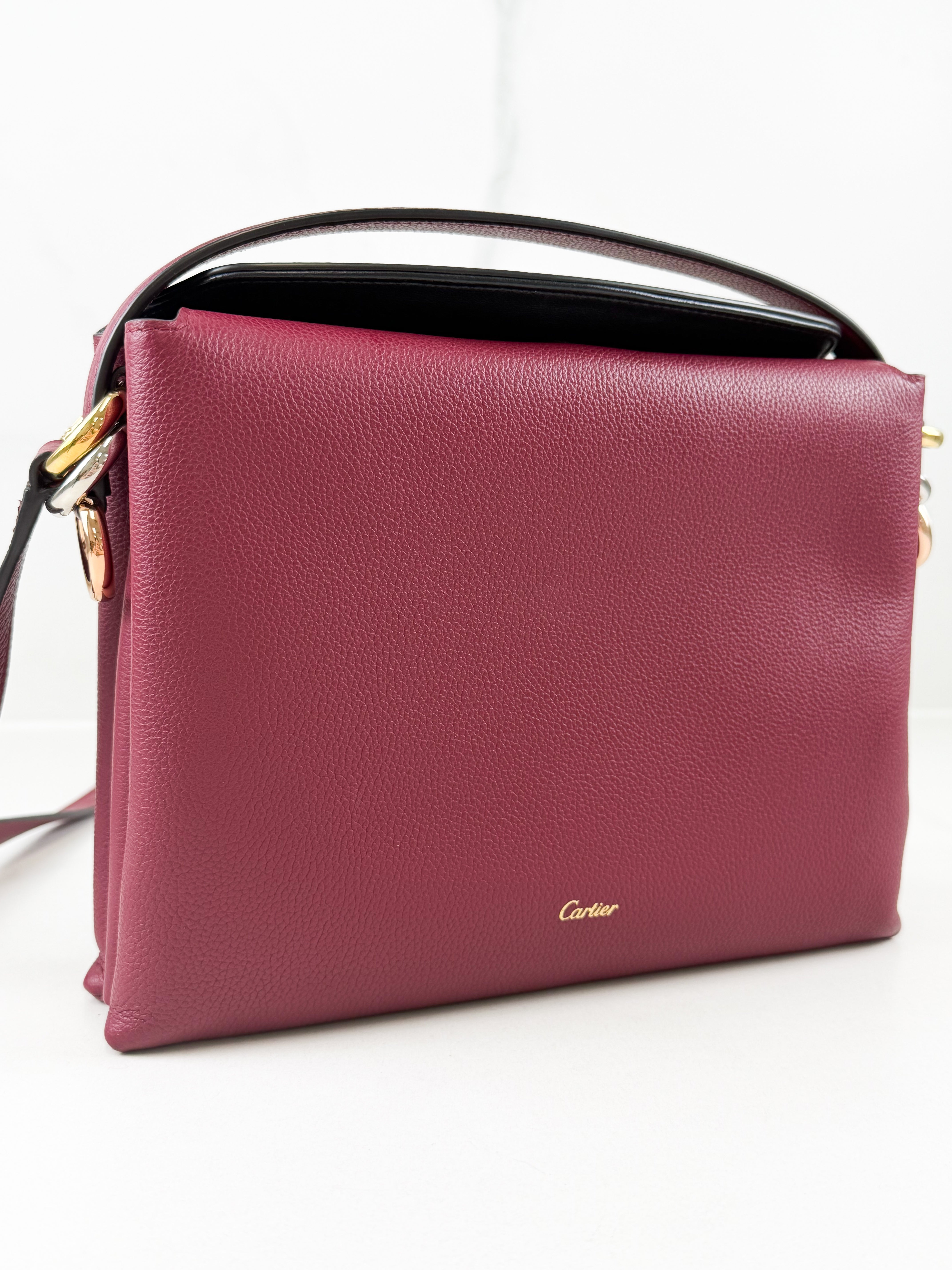 Cartier Trinity Bag in Ruby Red Grained Leather
