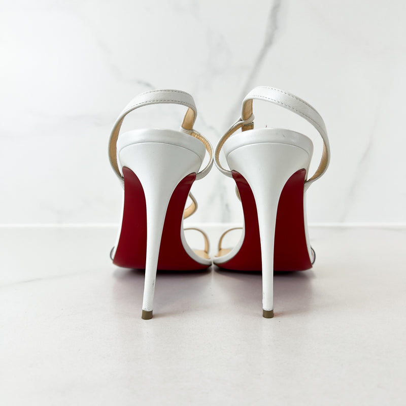 Christian Louboutin Rosalie 100mm White Size 37.5